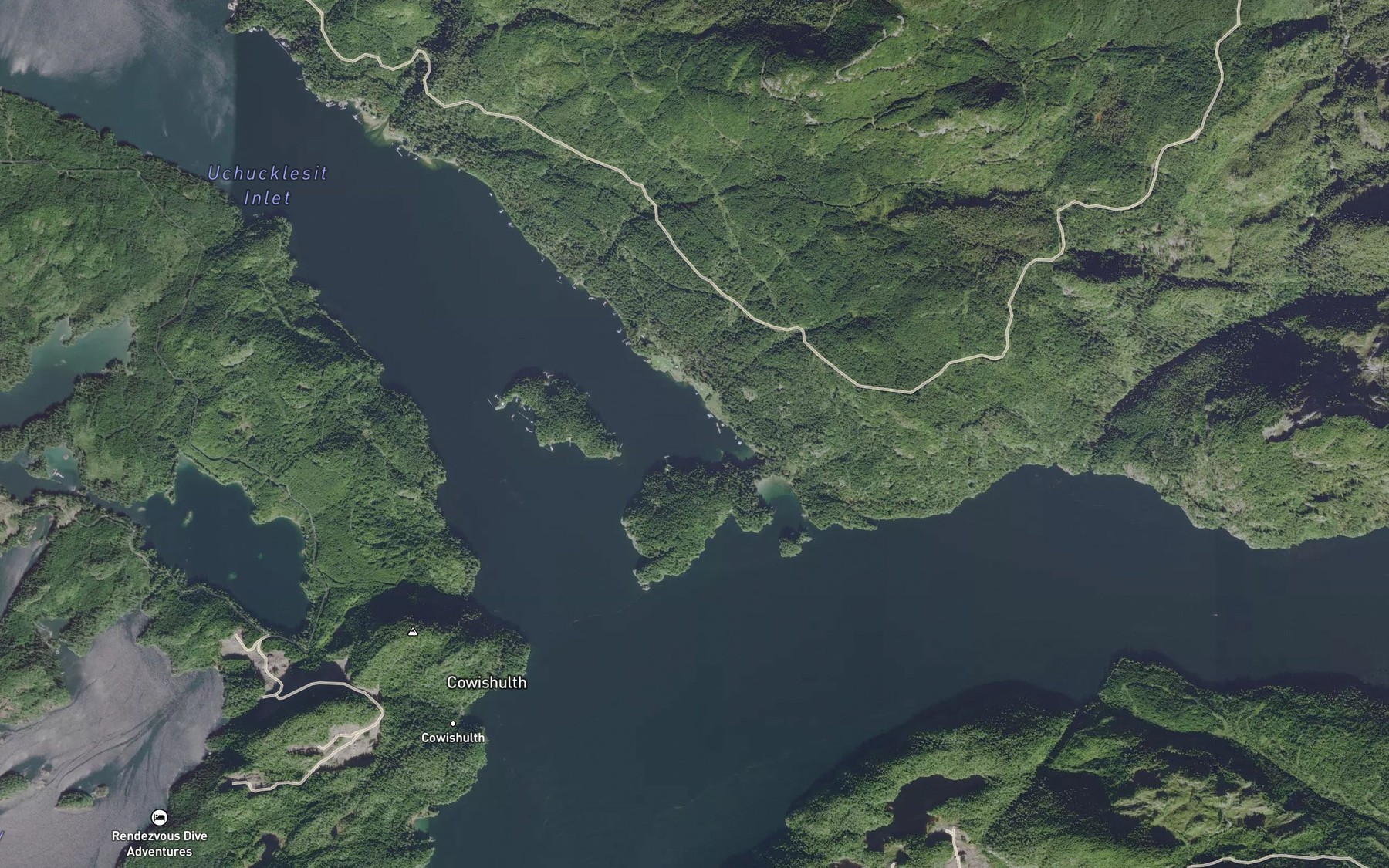 Satellite map of the Green Cove