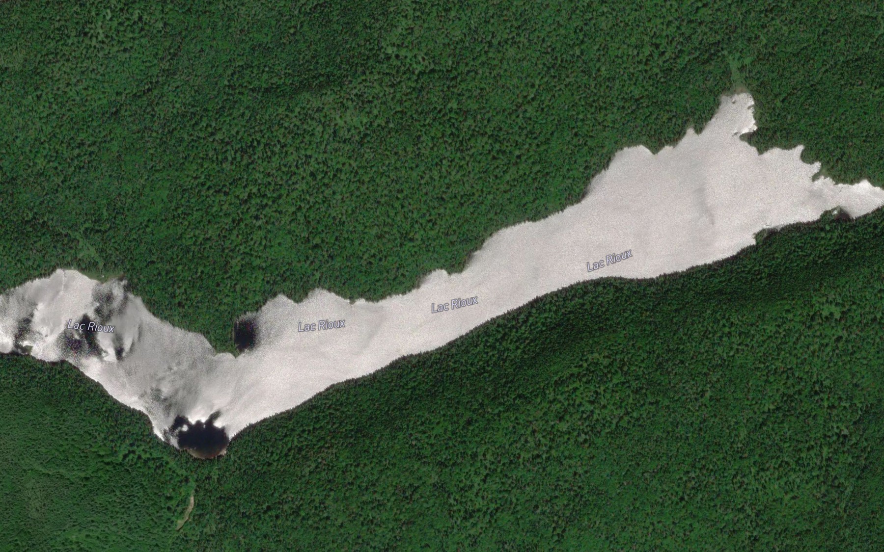 Satellite map of the Lac Rioux