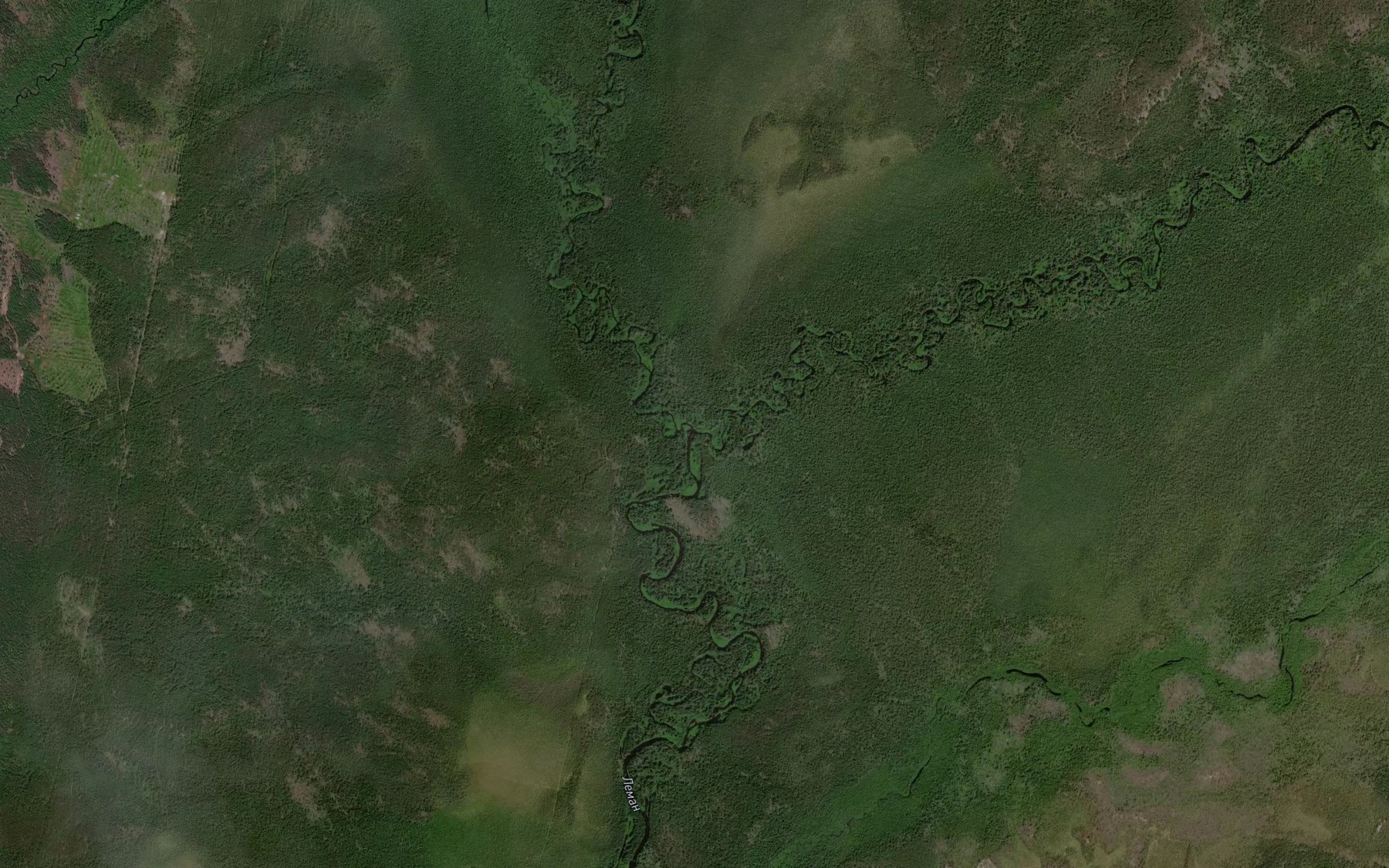 Satellite map of the Lel'
