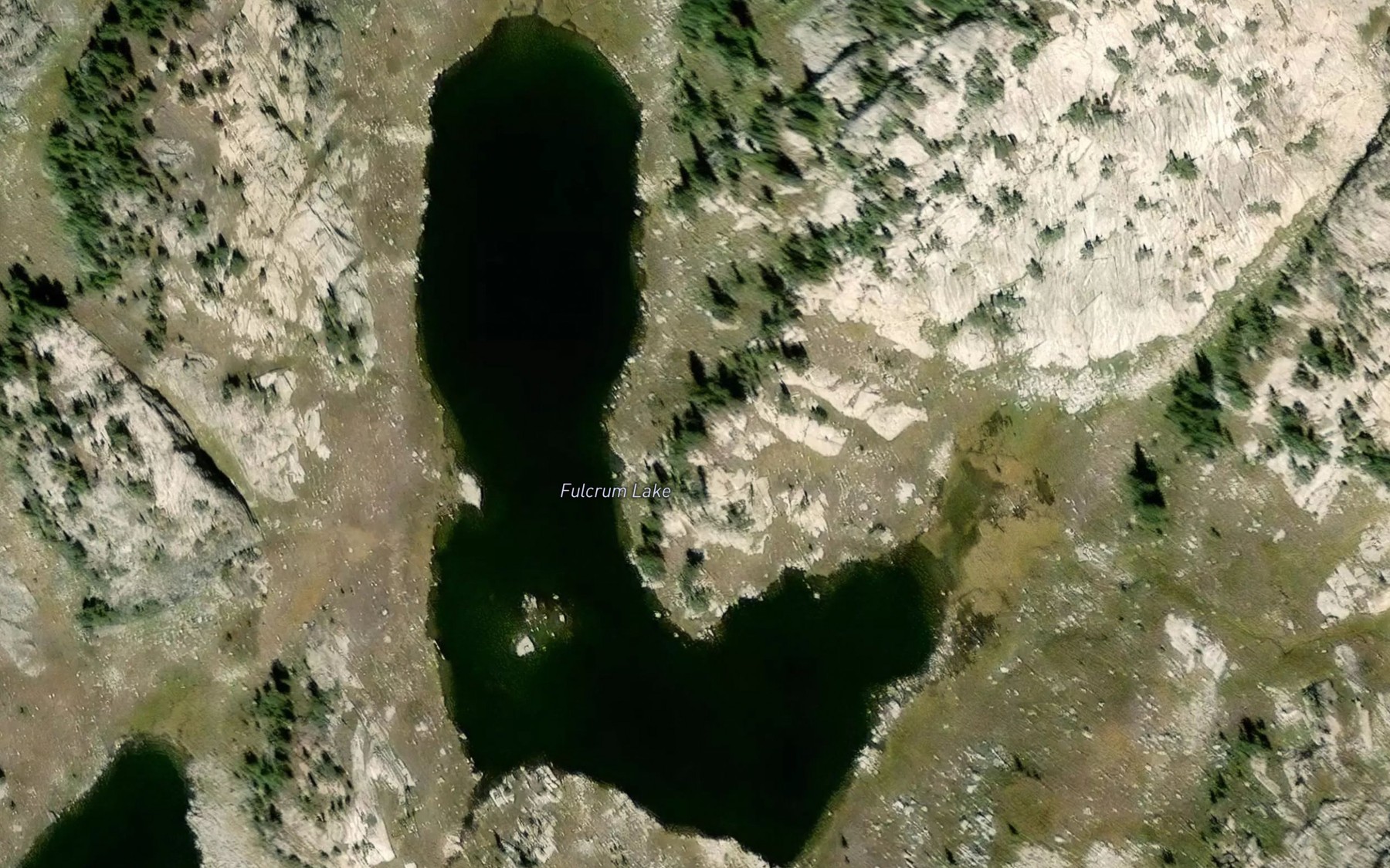 Satellite map of the Fulcrum Lake