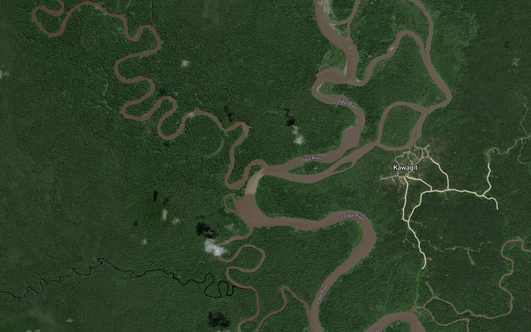 Satellite map of the Sungai Arup