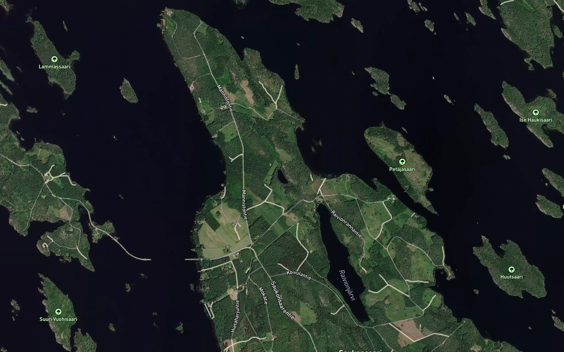 Satellite map of the Kaakkolampi