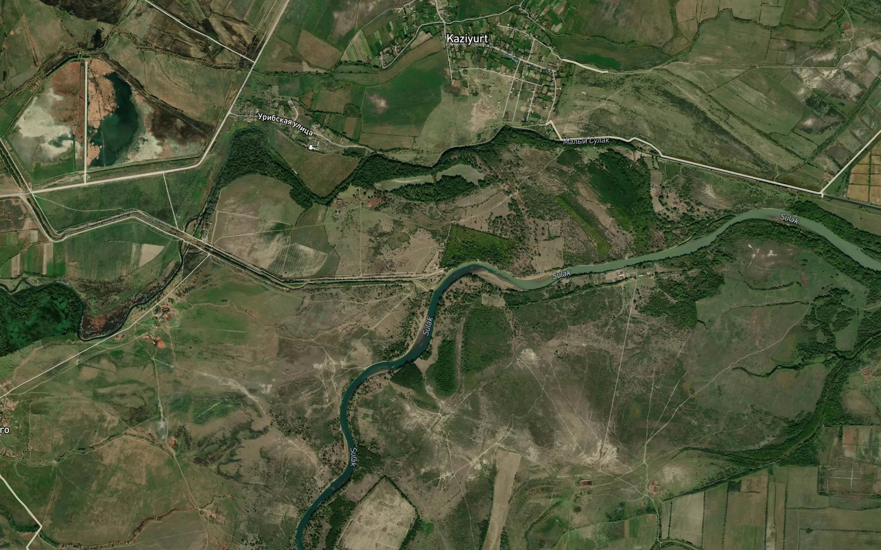 Satellite map of the Malyy Sulak
