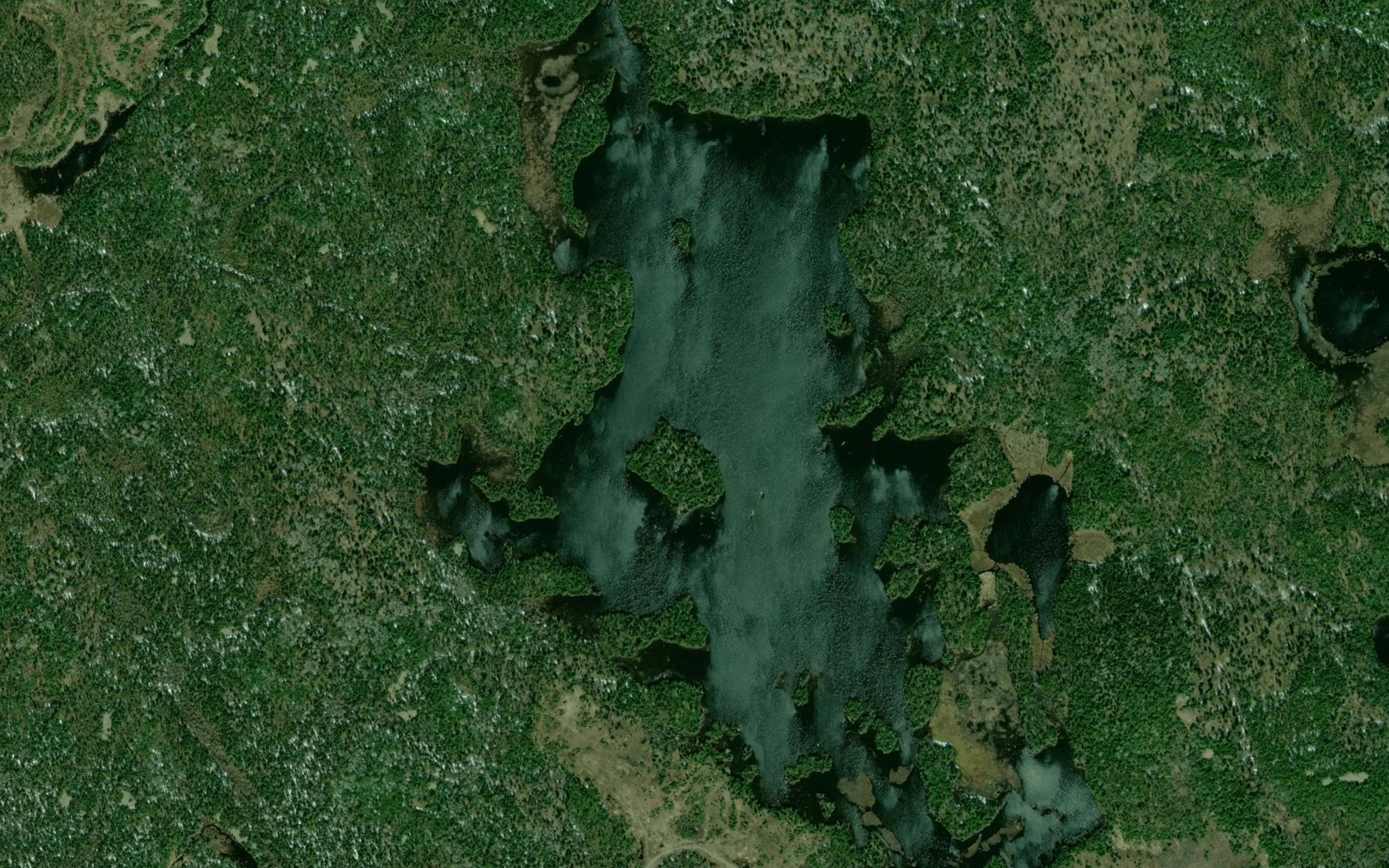 Satellite map of the Godon Lake