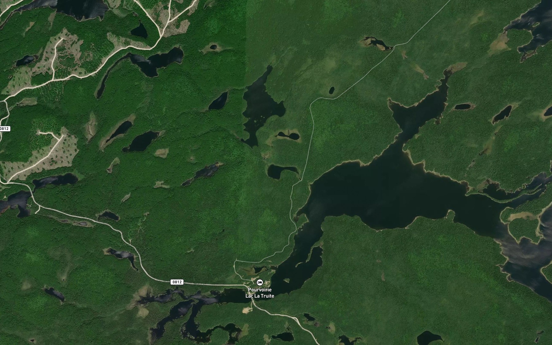Satellite map of the Lac Paul