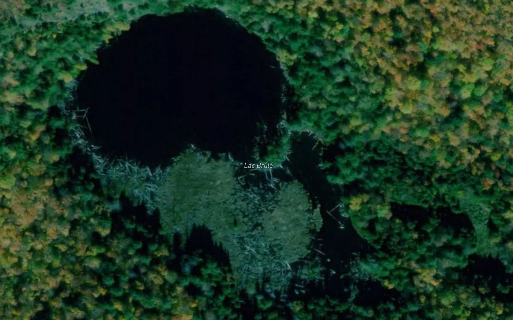 Satellite map of the Lac Brule