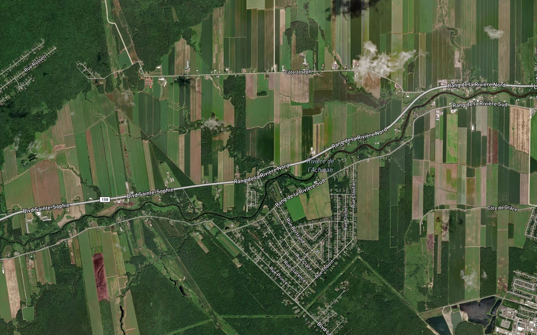 Satellite map of the Lac Lapalme