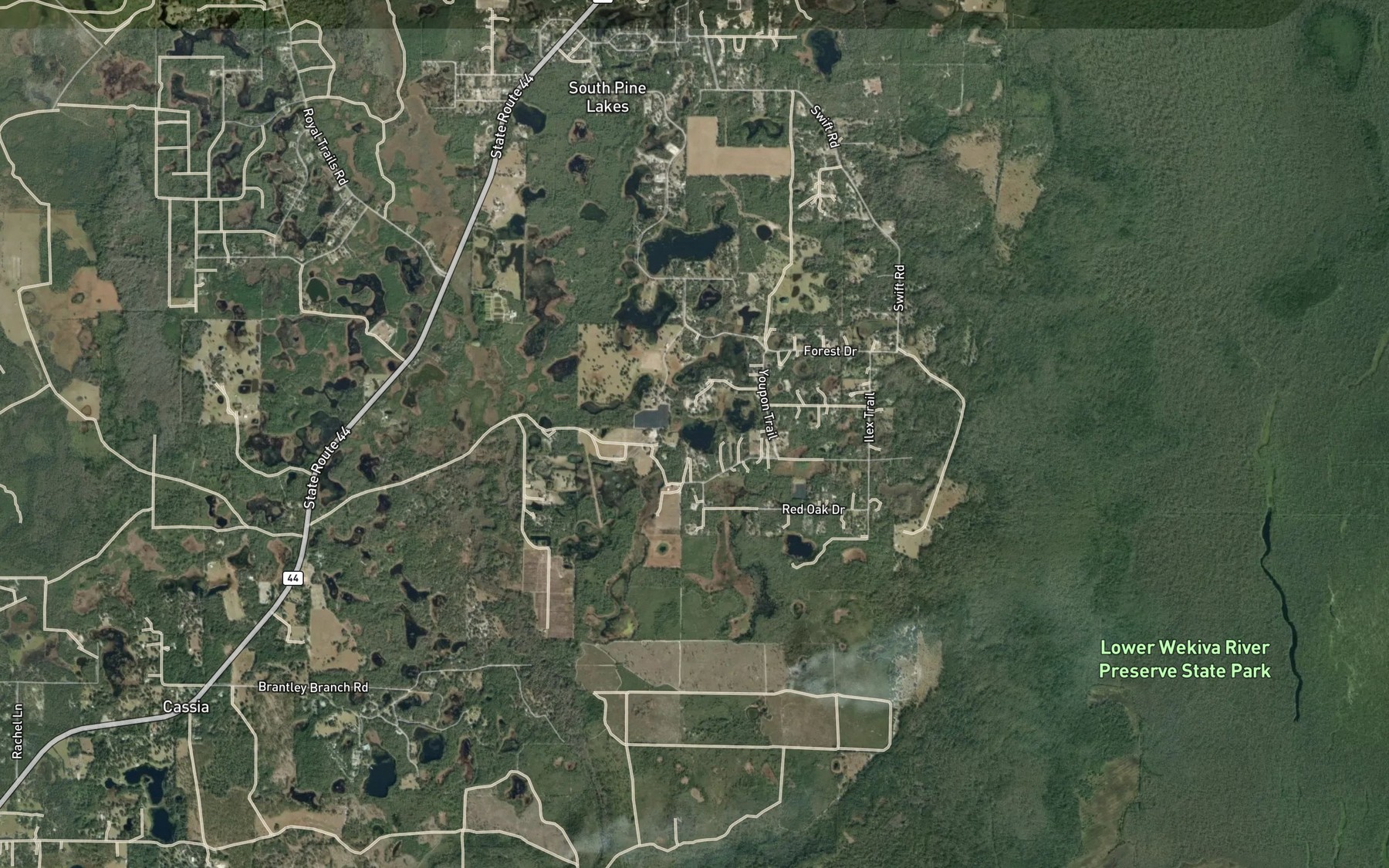 Satellite map of the Gaiter Lake