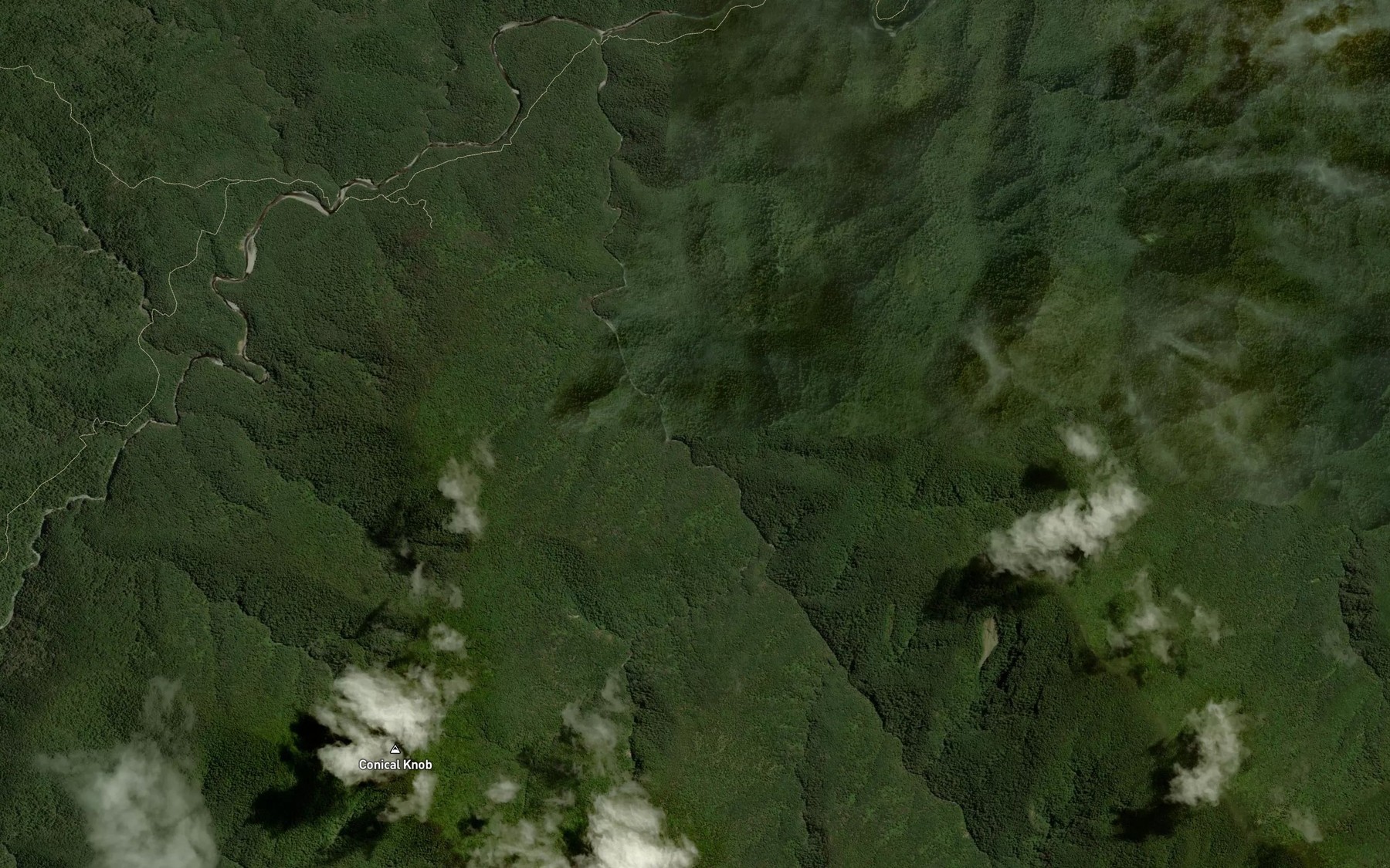 Satellite map of the Fishtail Stream