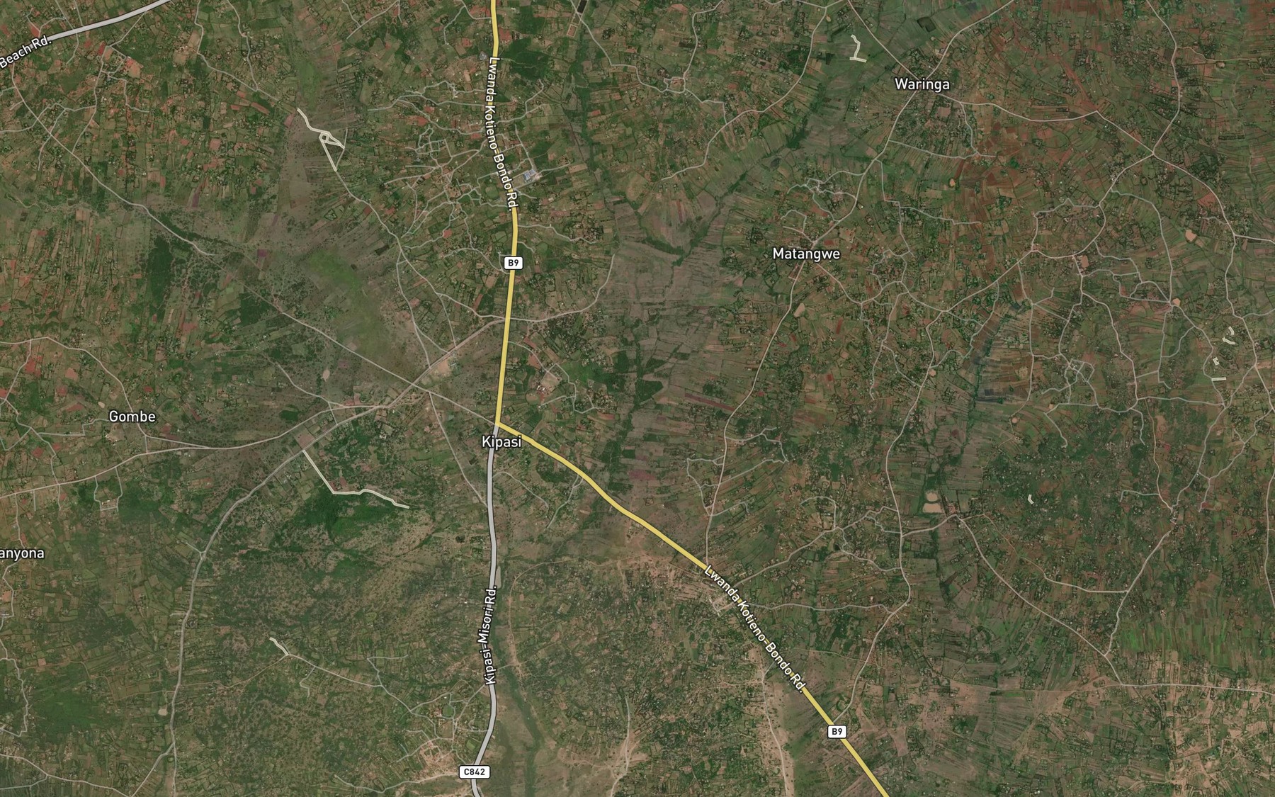 Satellite map of the Waringa