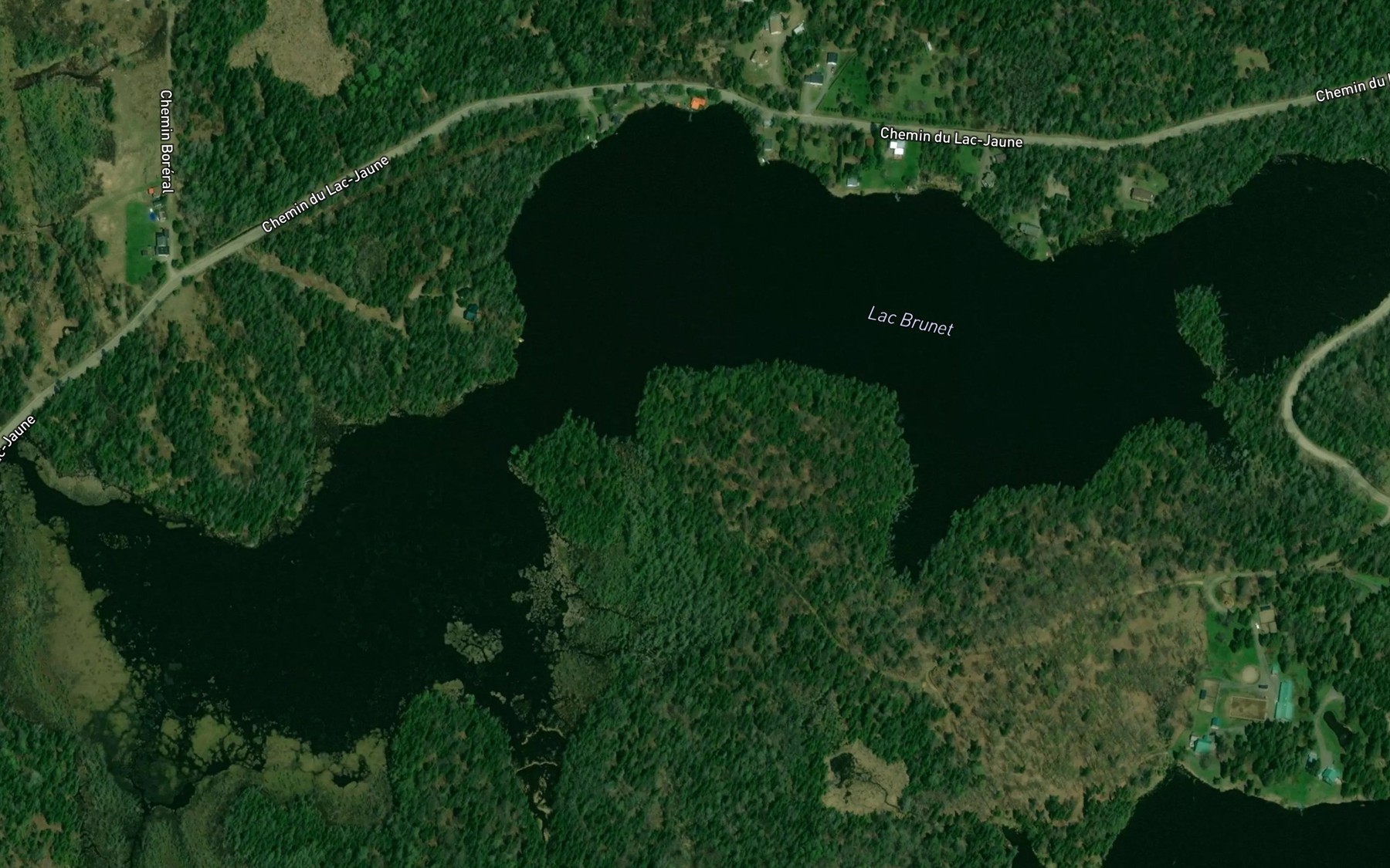 Satellite map of the Lac Brunet