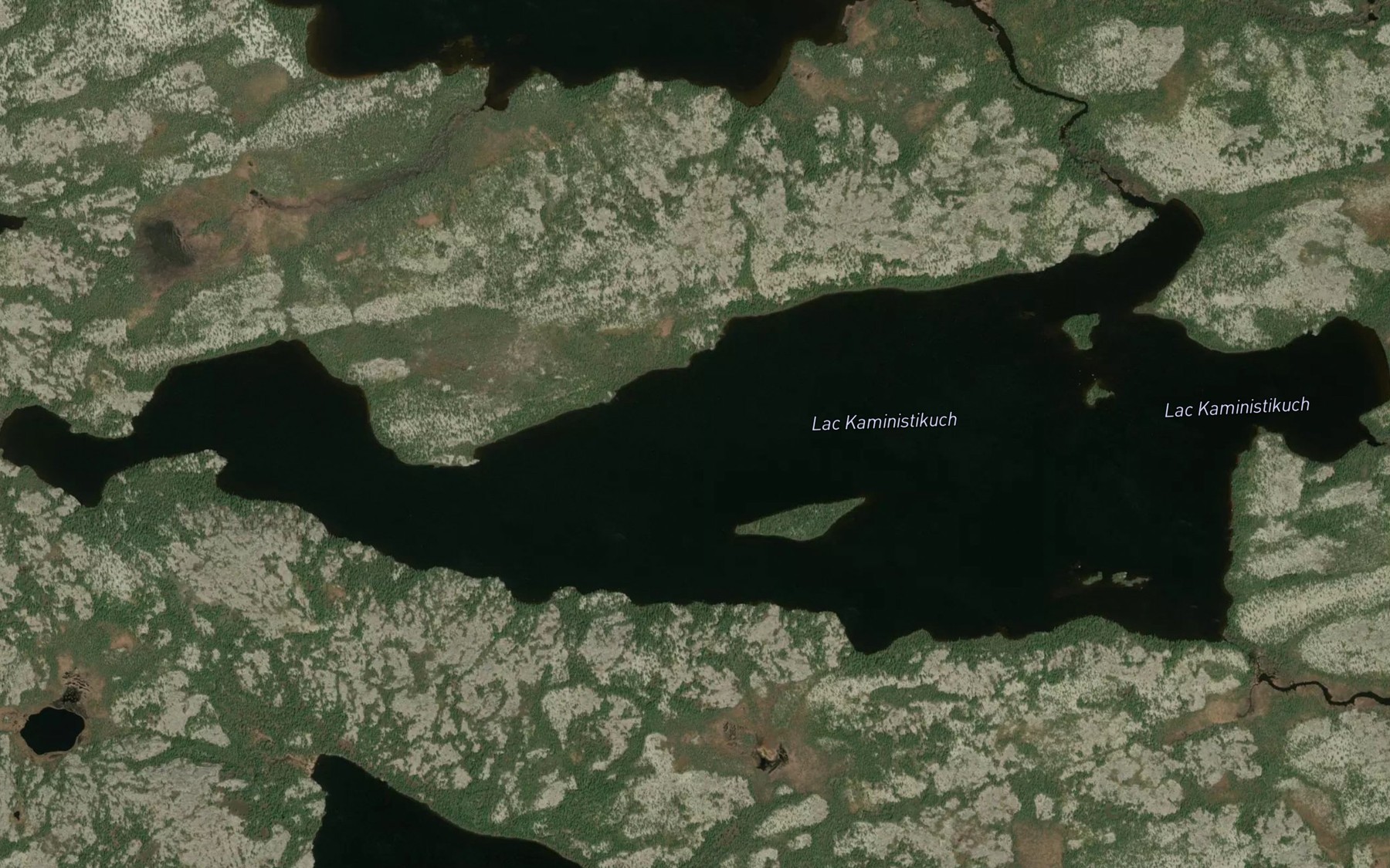 Satellite map of the Lac Kaministikuch