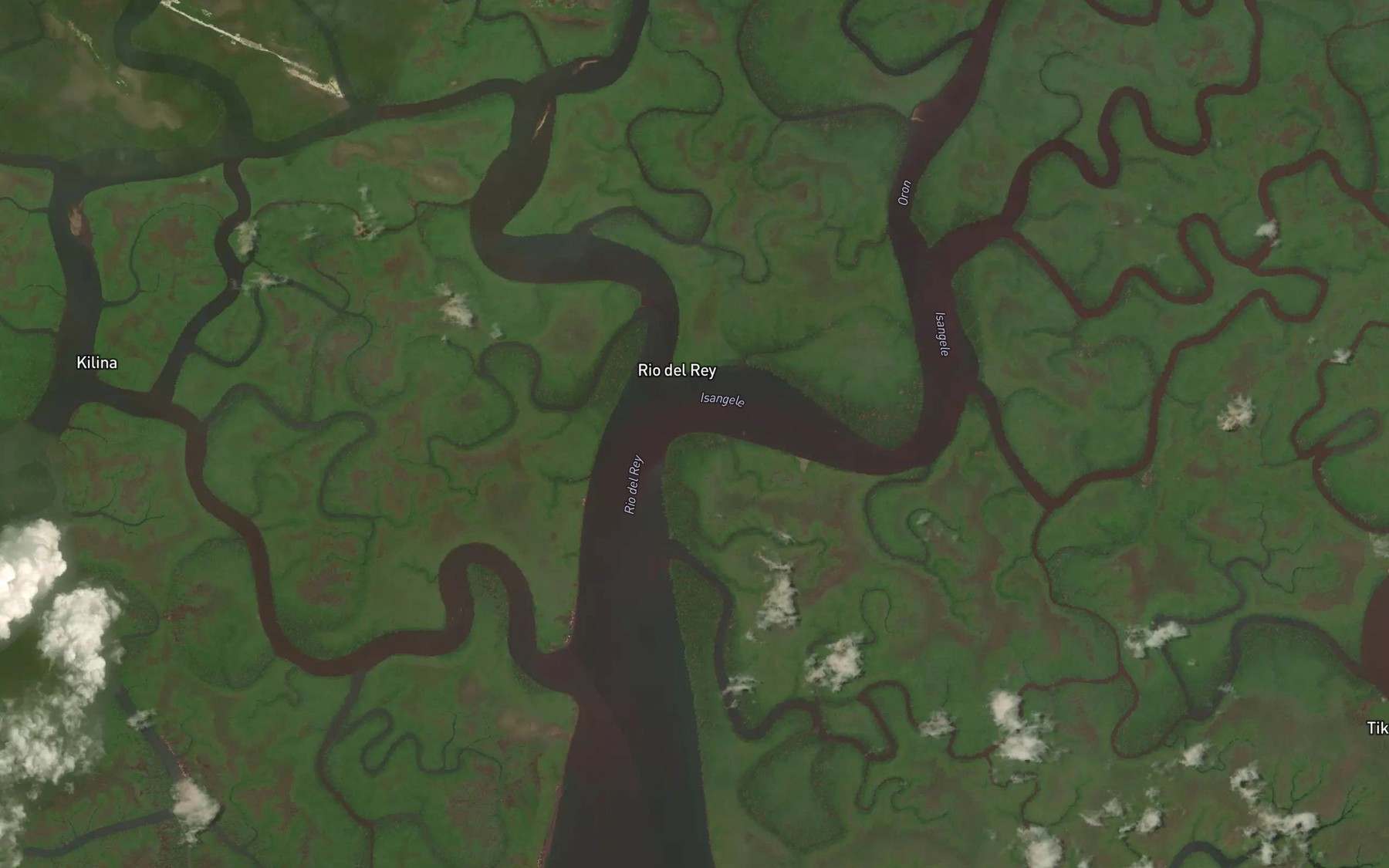 Satellite map of the Isangele