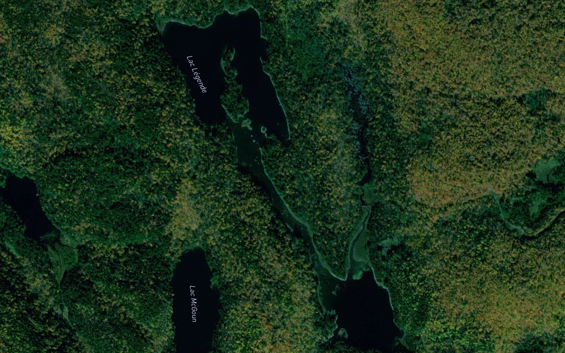 Satellite map of the Lac Legende