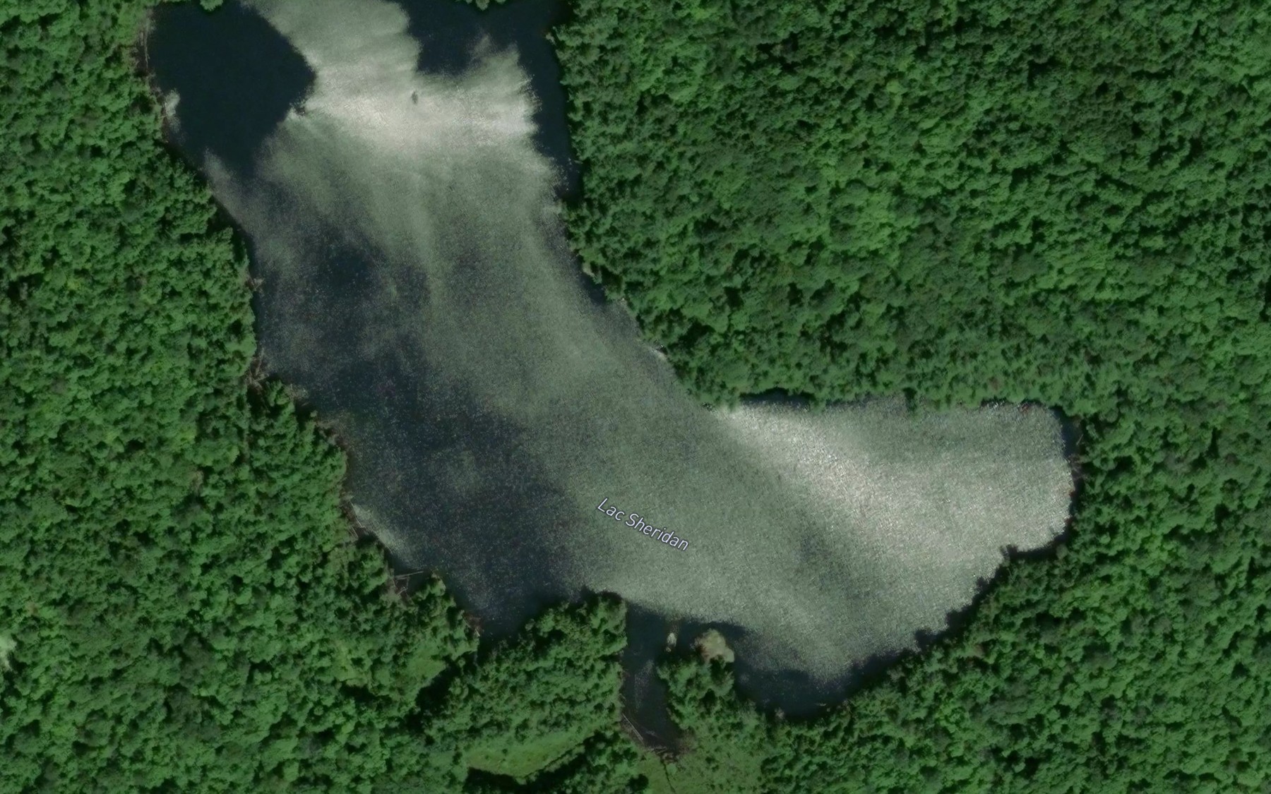 Satellite map of the Lac Sheridan