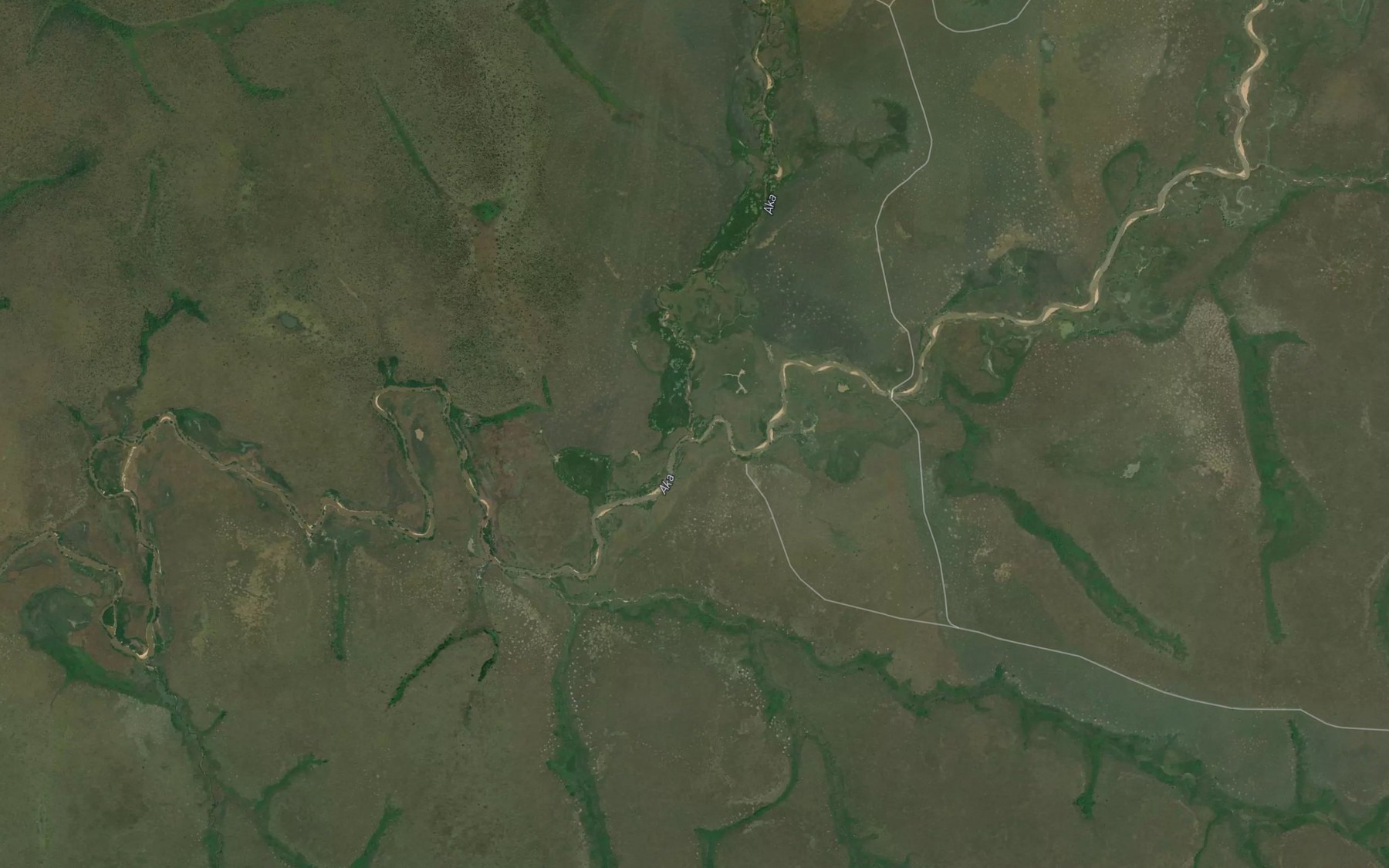 Satellite map of the Garamba