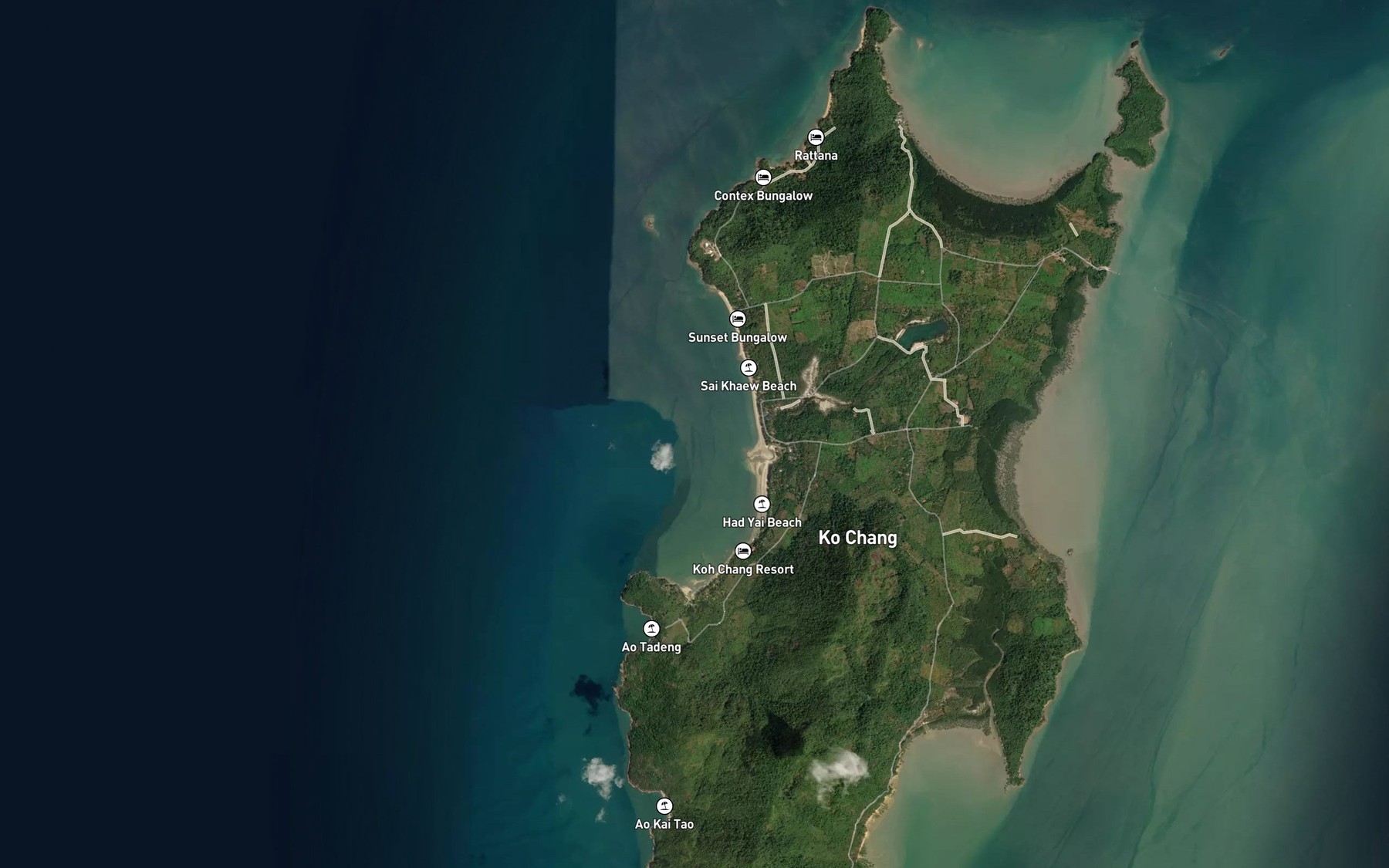 Satellite map of the Ao Yai