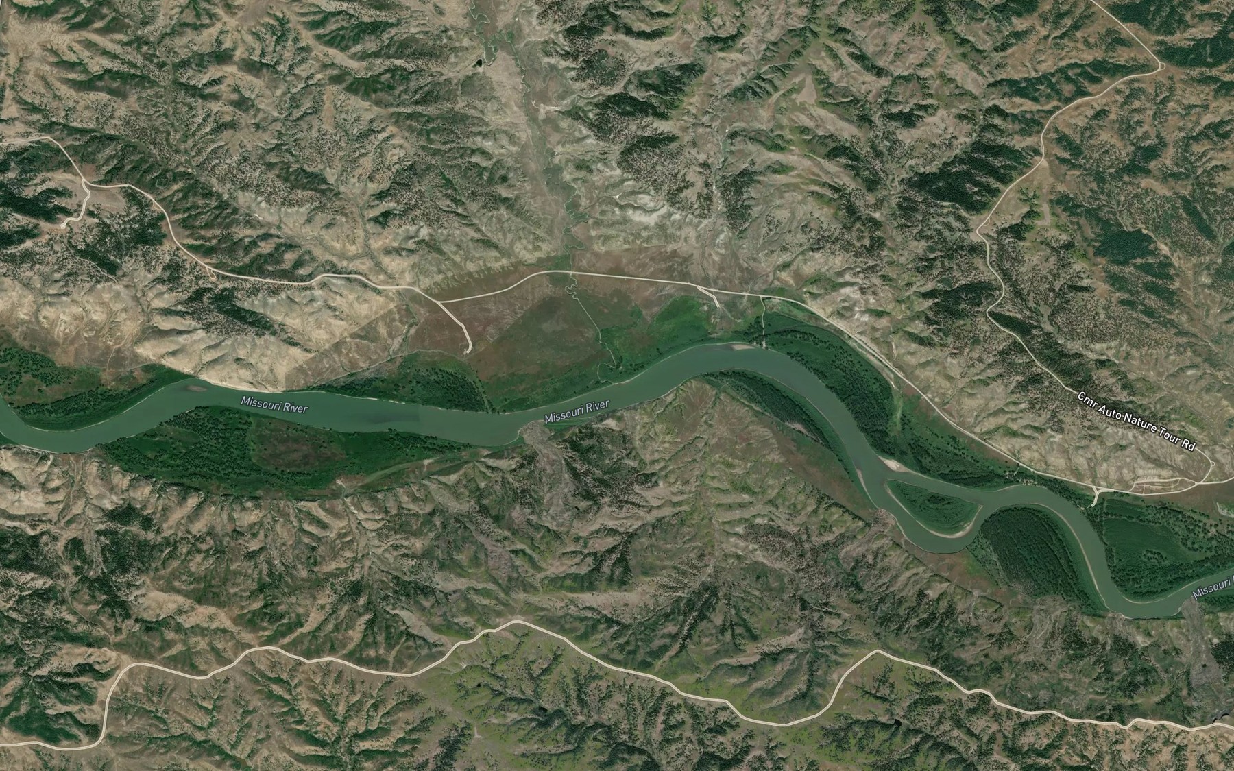 Satellite map of the Duval Creek