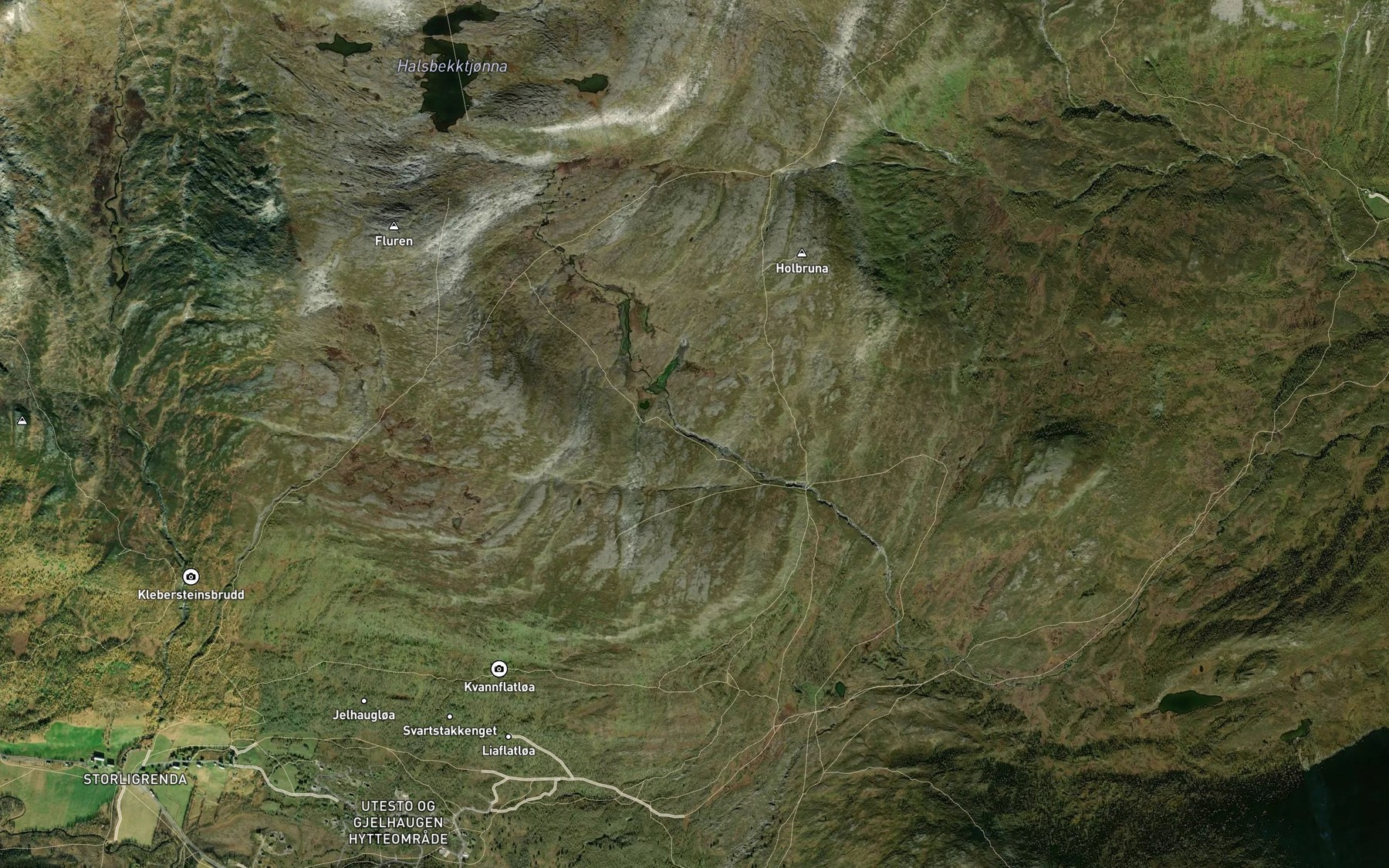 Satellite map of the Halsbekken