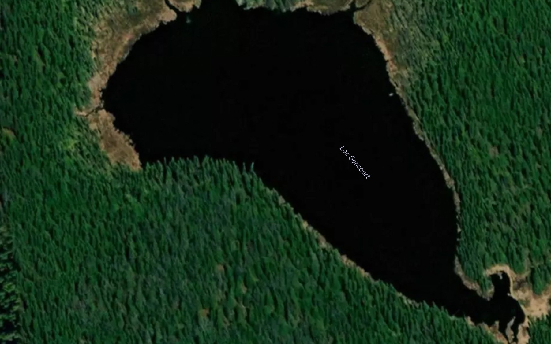 Satellite map of the Lac Goncourt