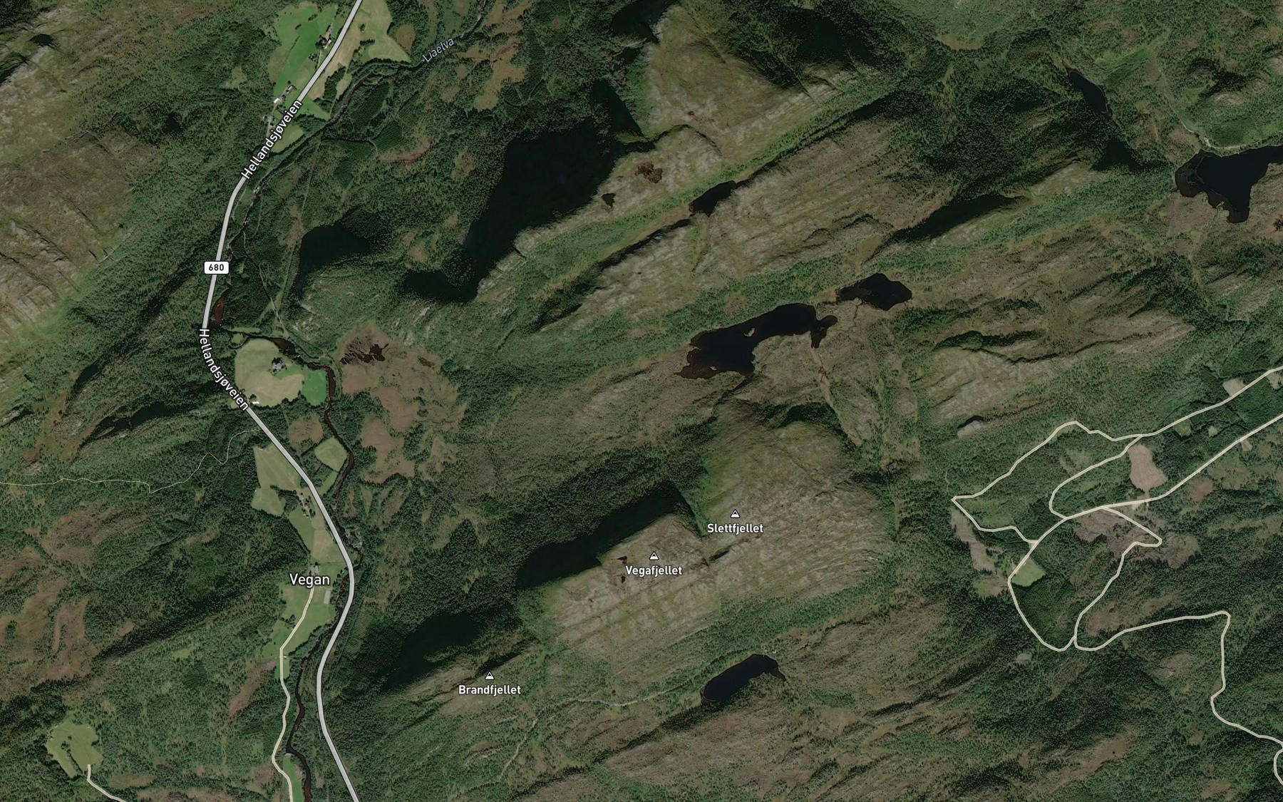 Satellite map of the Okselvassbekken