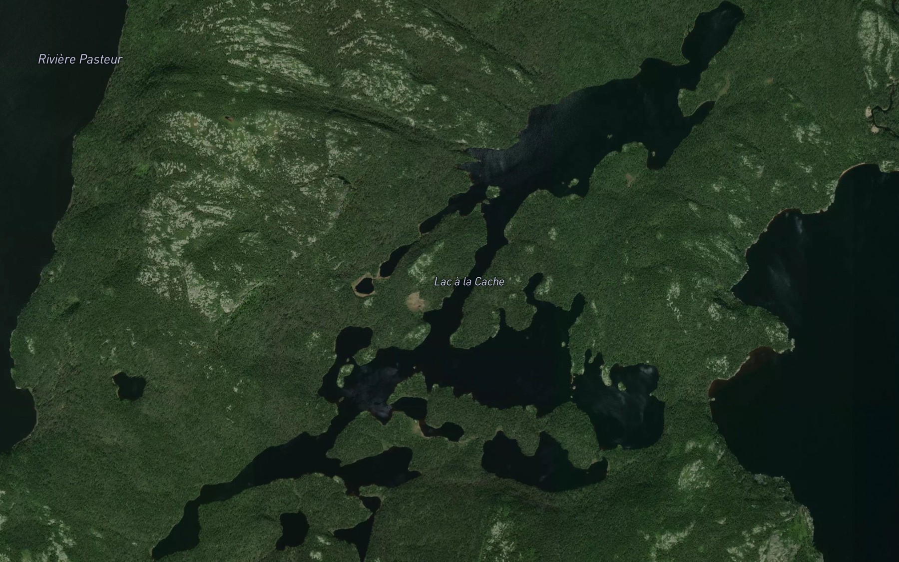 Satellite map of the Lac a la Cache