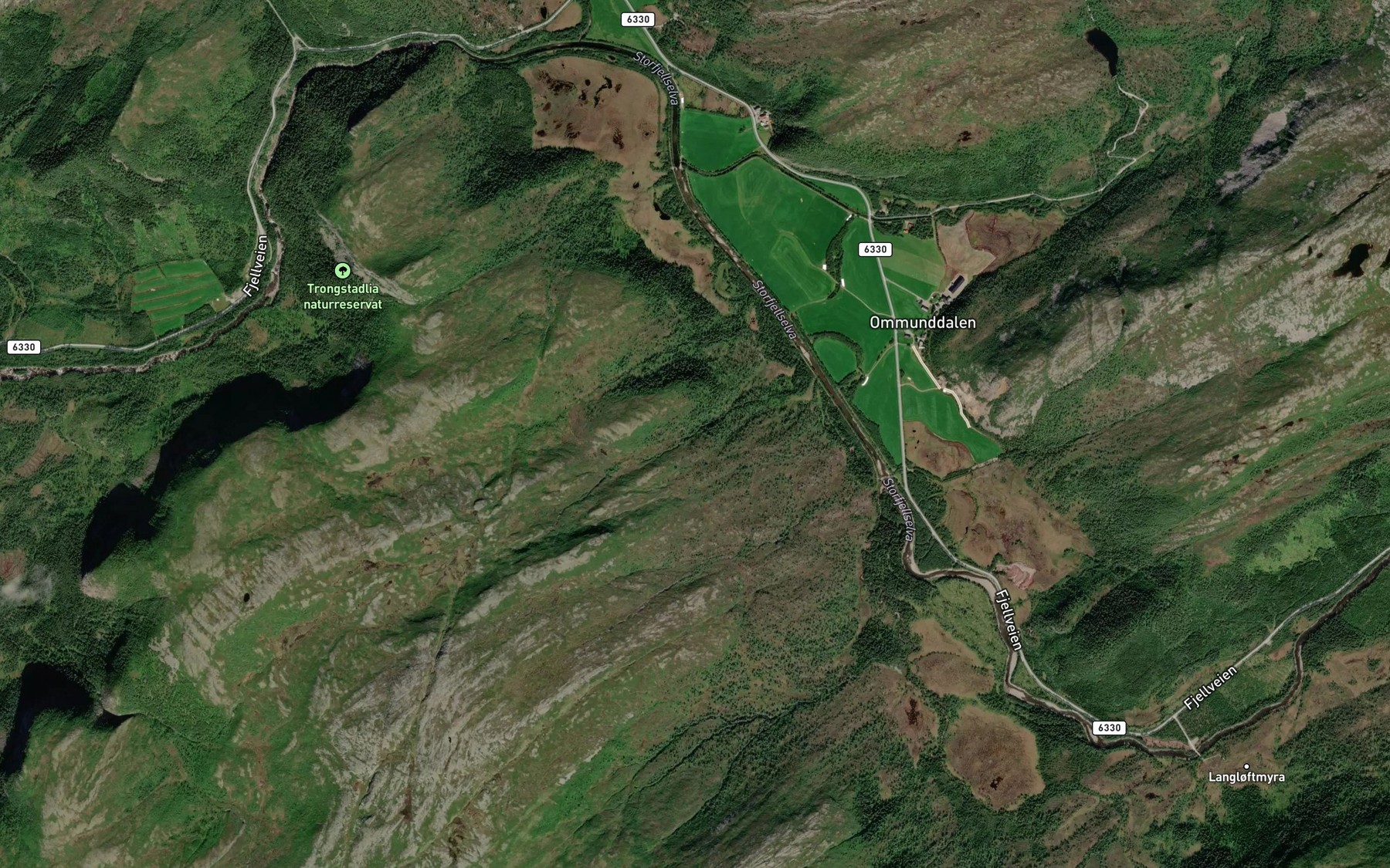 Satellite map of the Rundheibekken