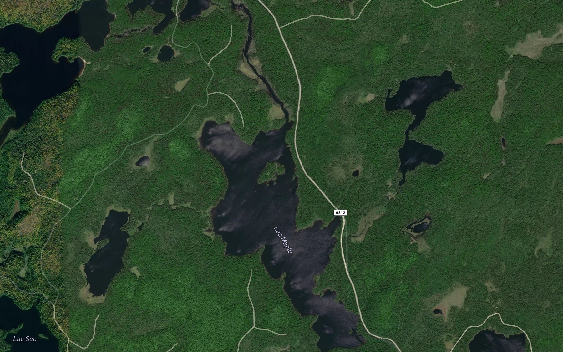 Satellite map of the Lac Maple