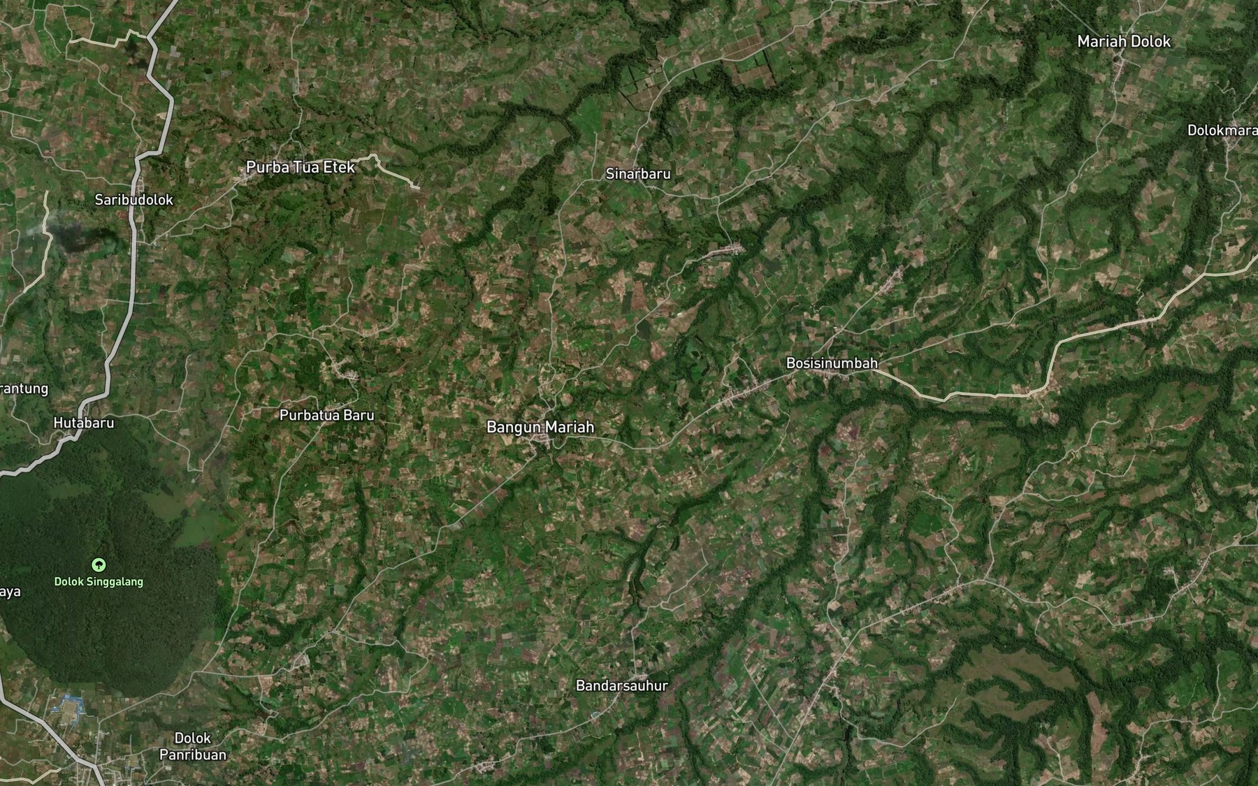 Satellite map of the Aek Dolok Panribuan