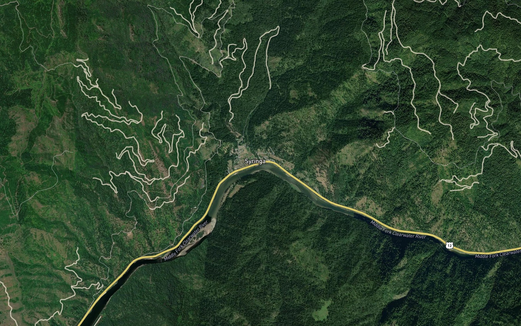 Satellite map of the Big Smith Creek