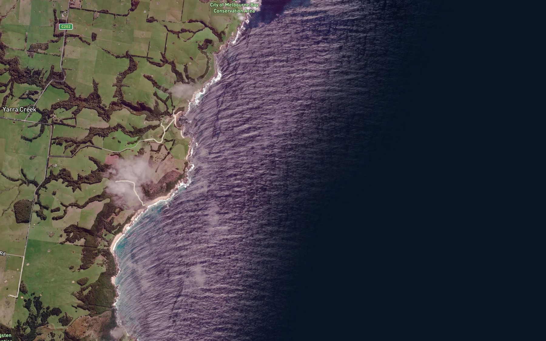 Satellite map of the City of Melbourne Bay