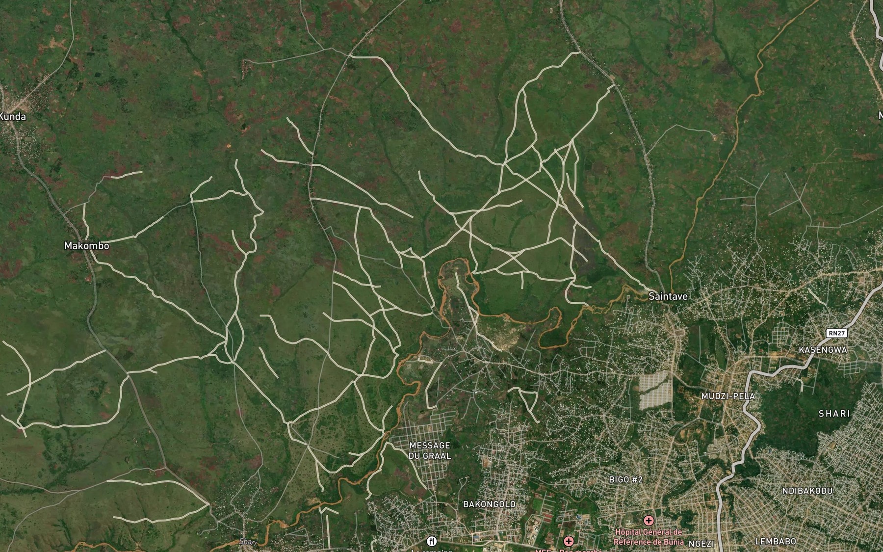 Satellite map of the Tchela