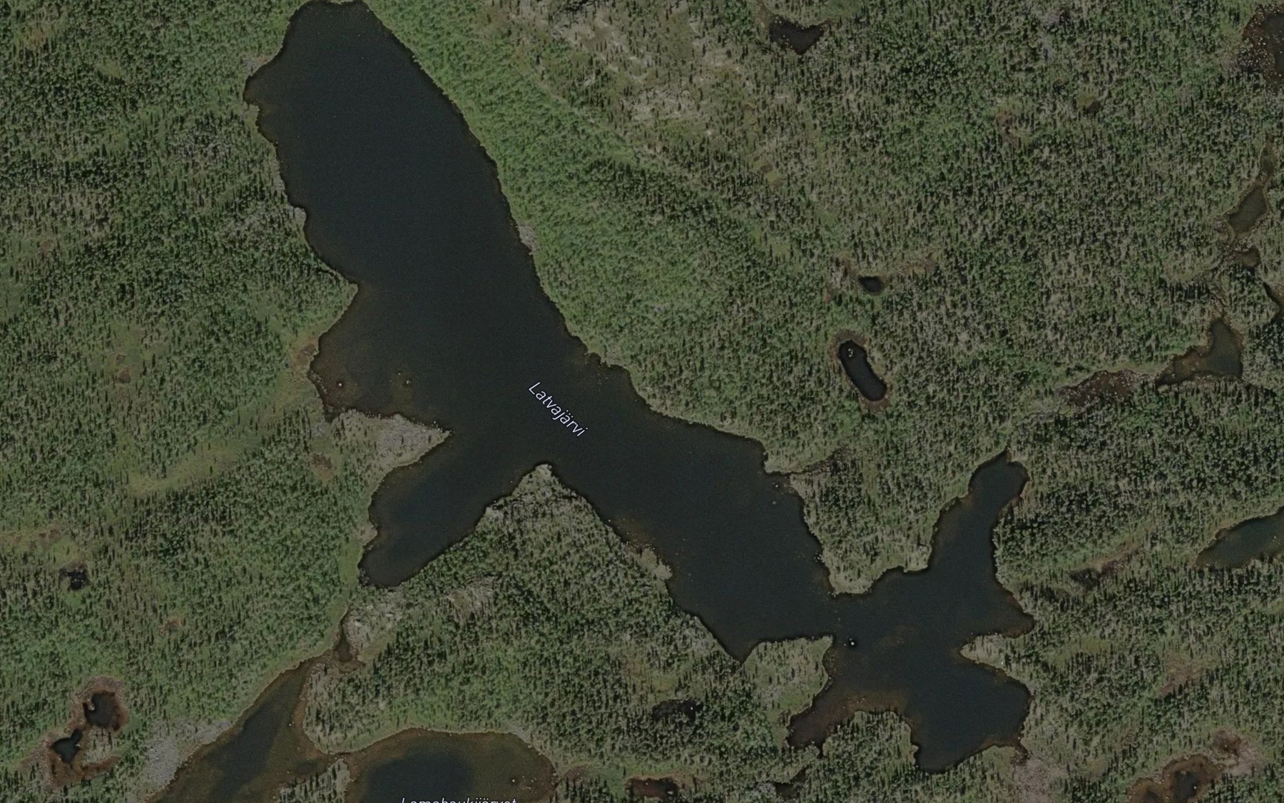 Satellite map of the Kierajavri