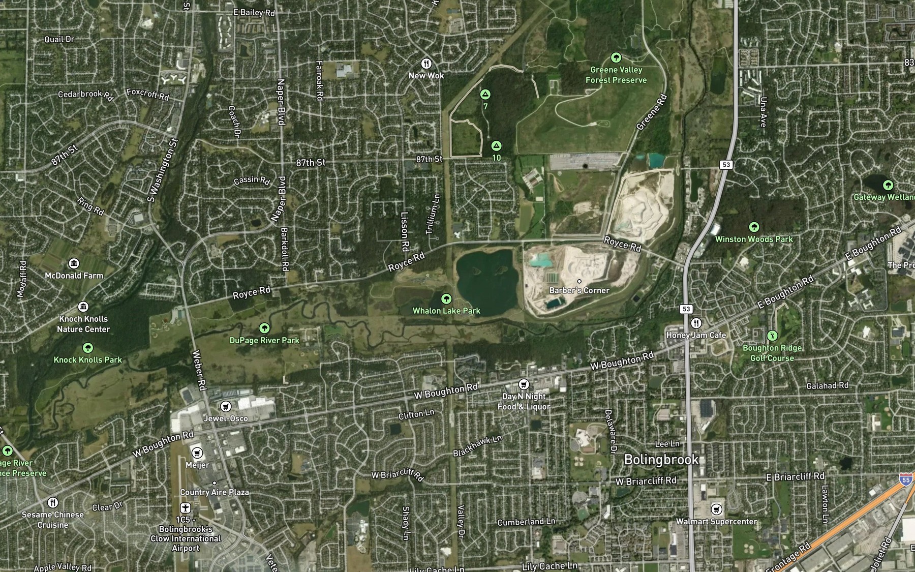 Satellite map of the Spot 3