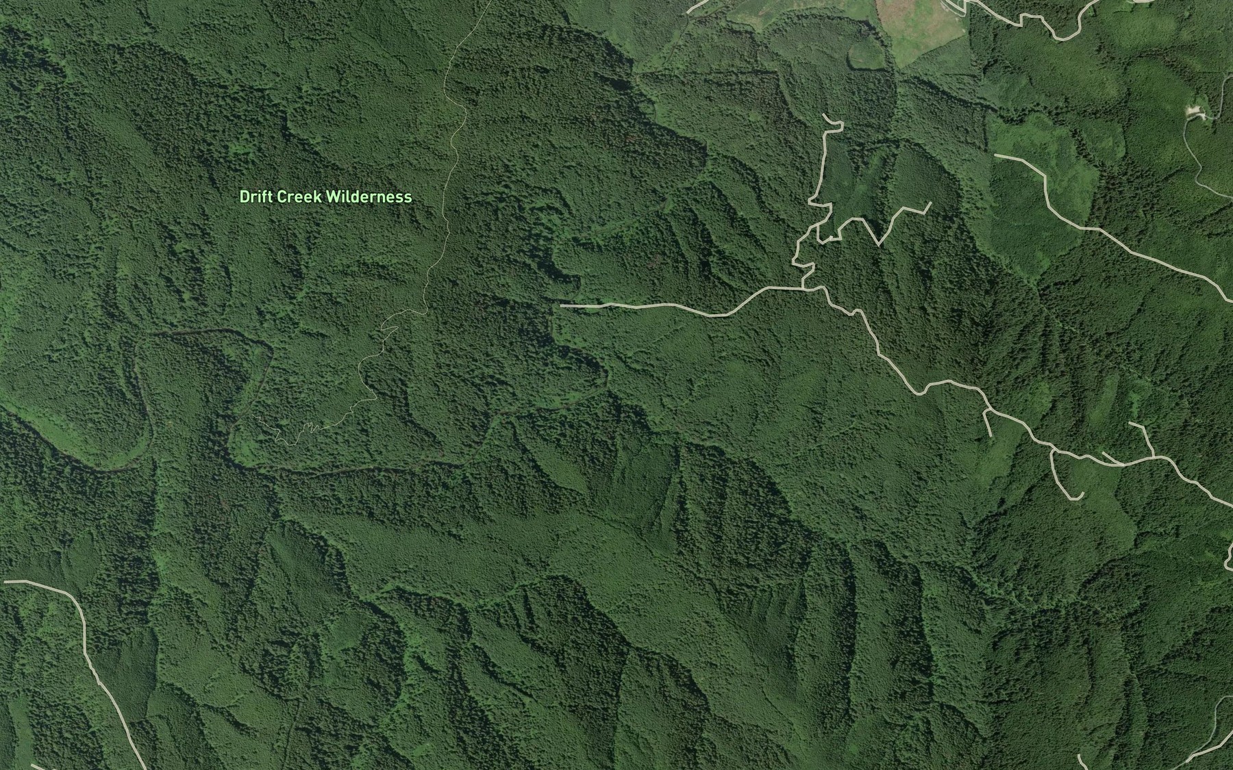 Satellite map of the Boulder Creek