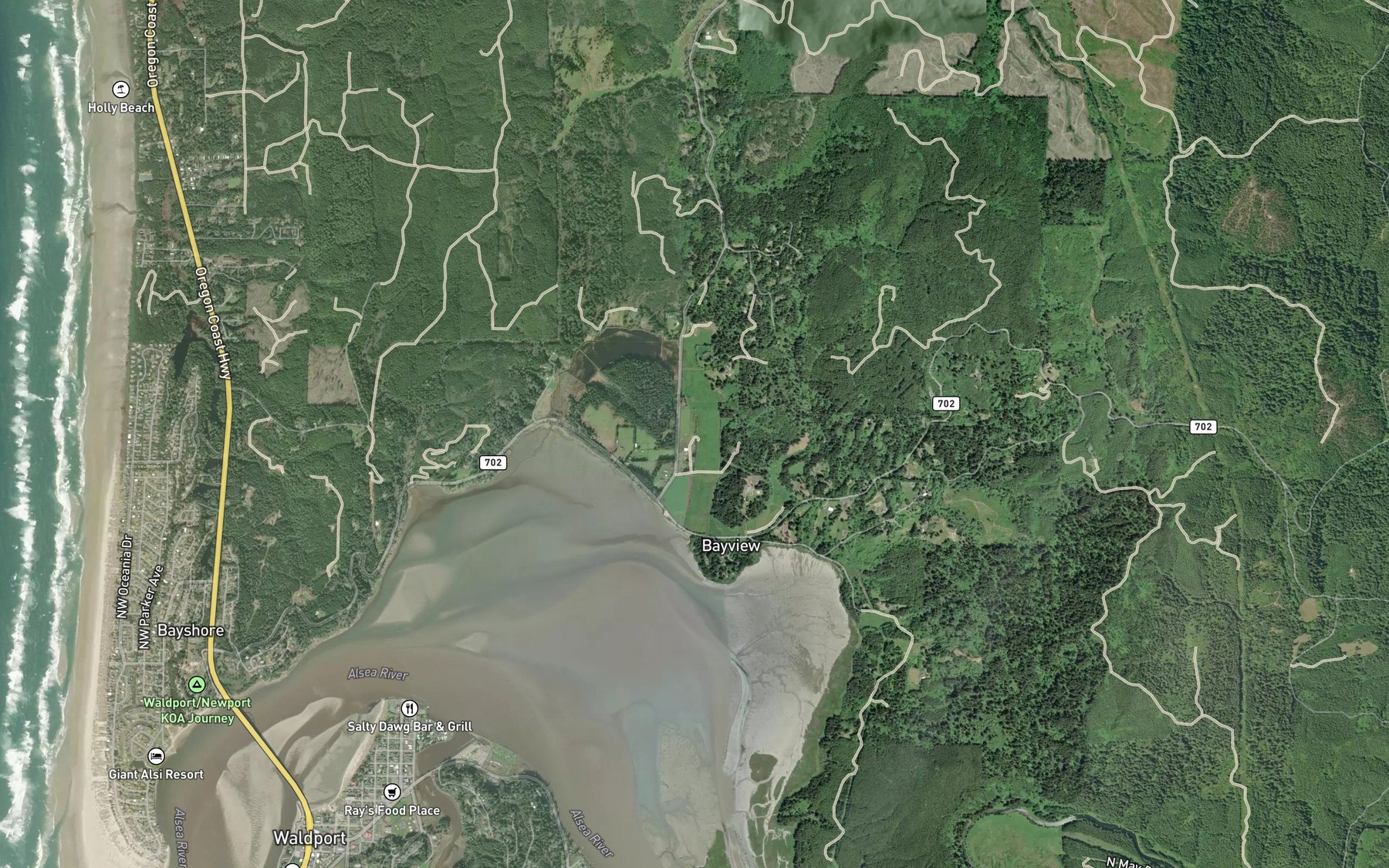 Satellite map of the Day Drainage Ditch