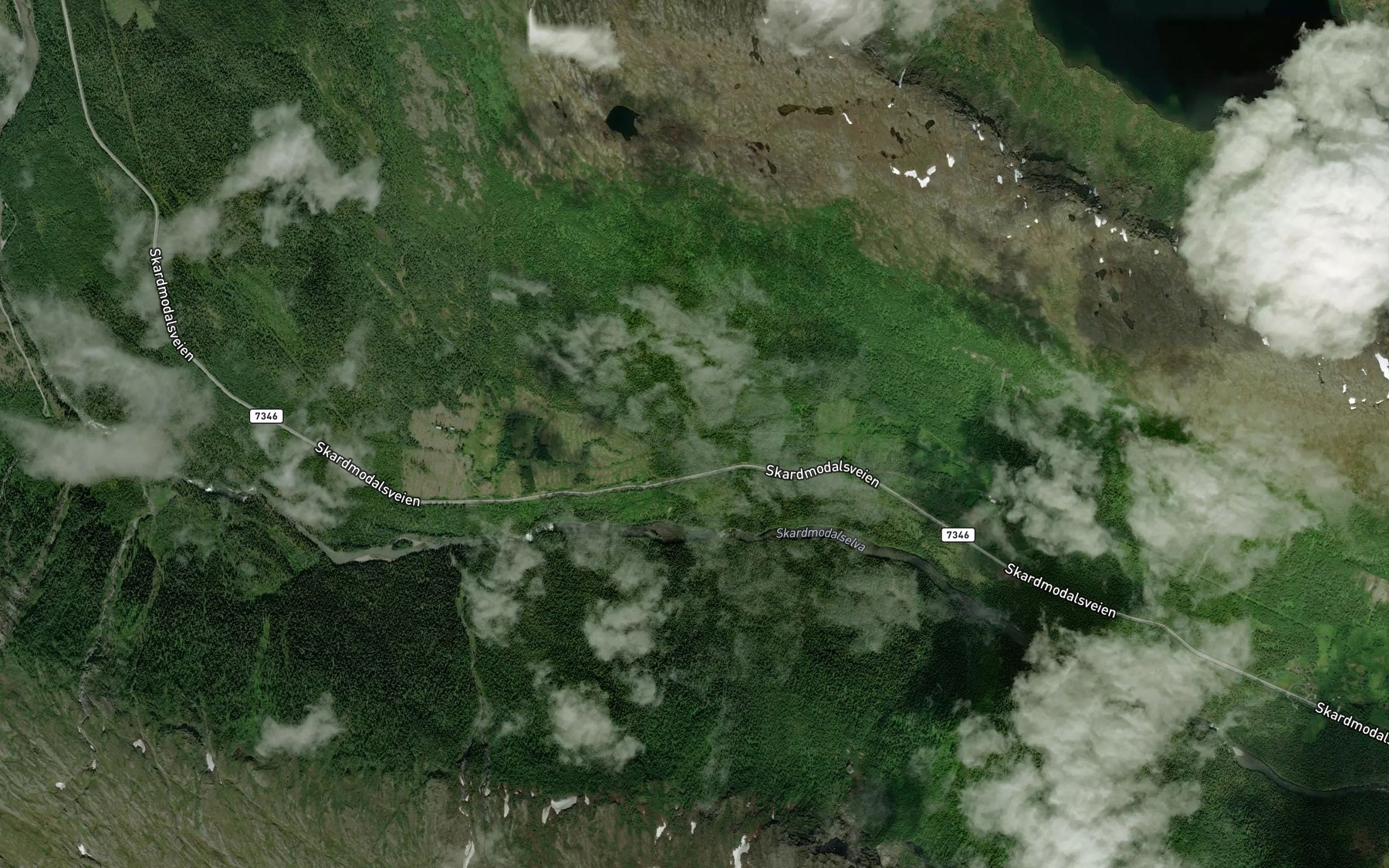 Satellite map of the Asplibekken
