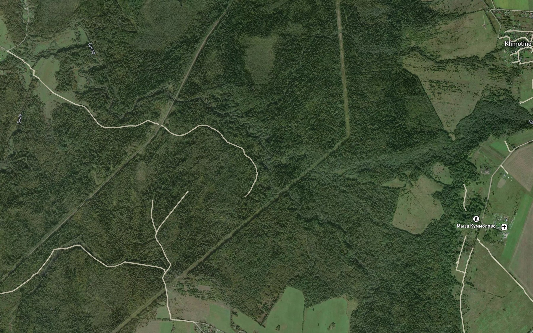 Satellite map of the Lamoshka