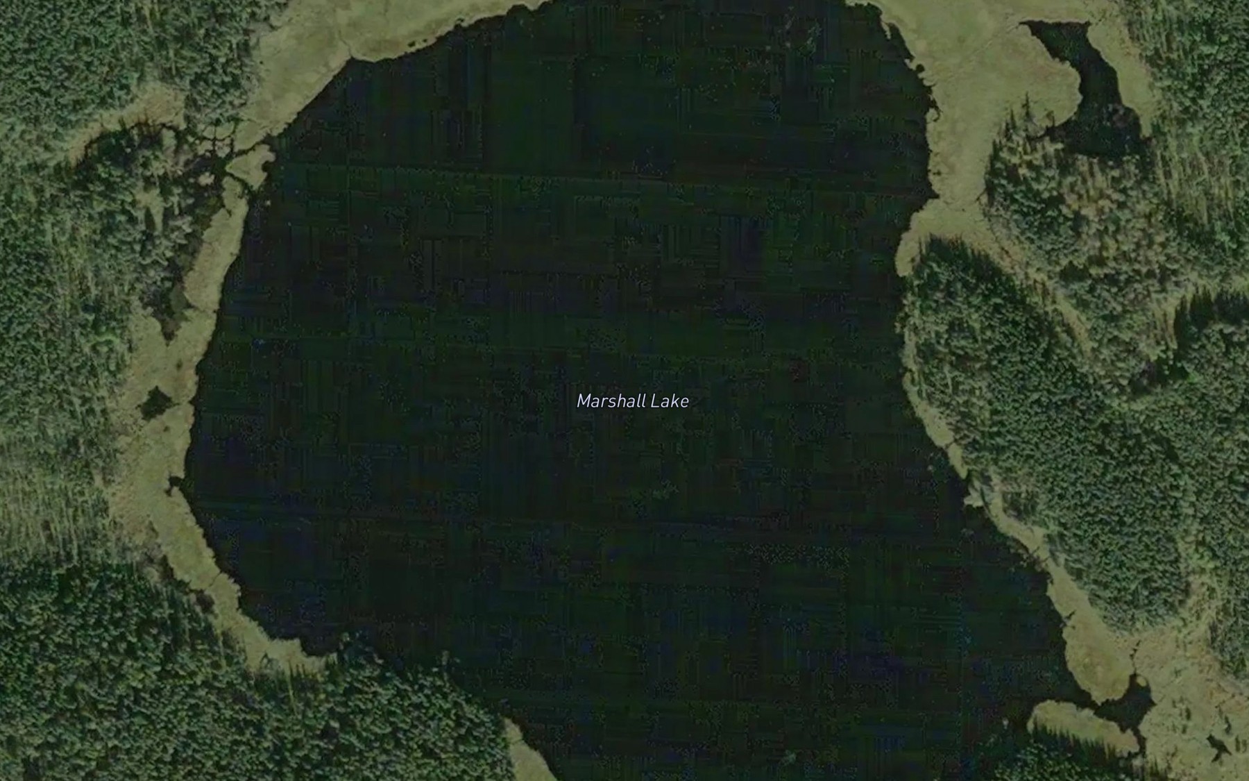 Satellite map of the Marshall Lake