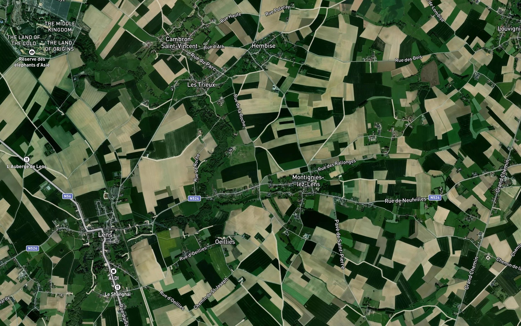 Satellite map of the Ruisseau de Brincheuil