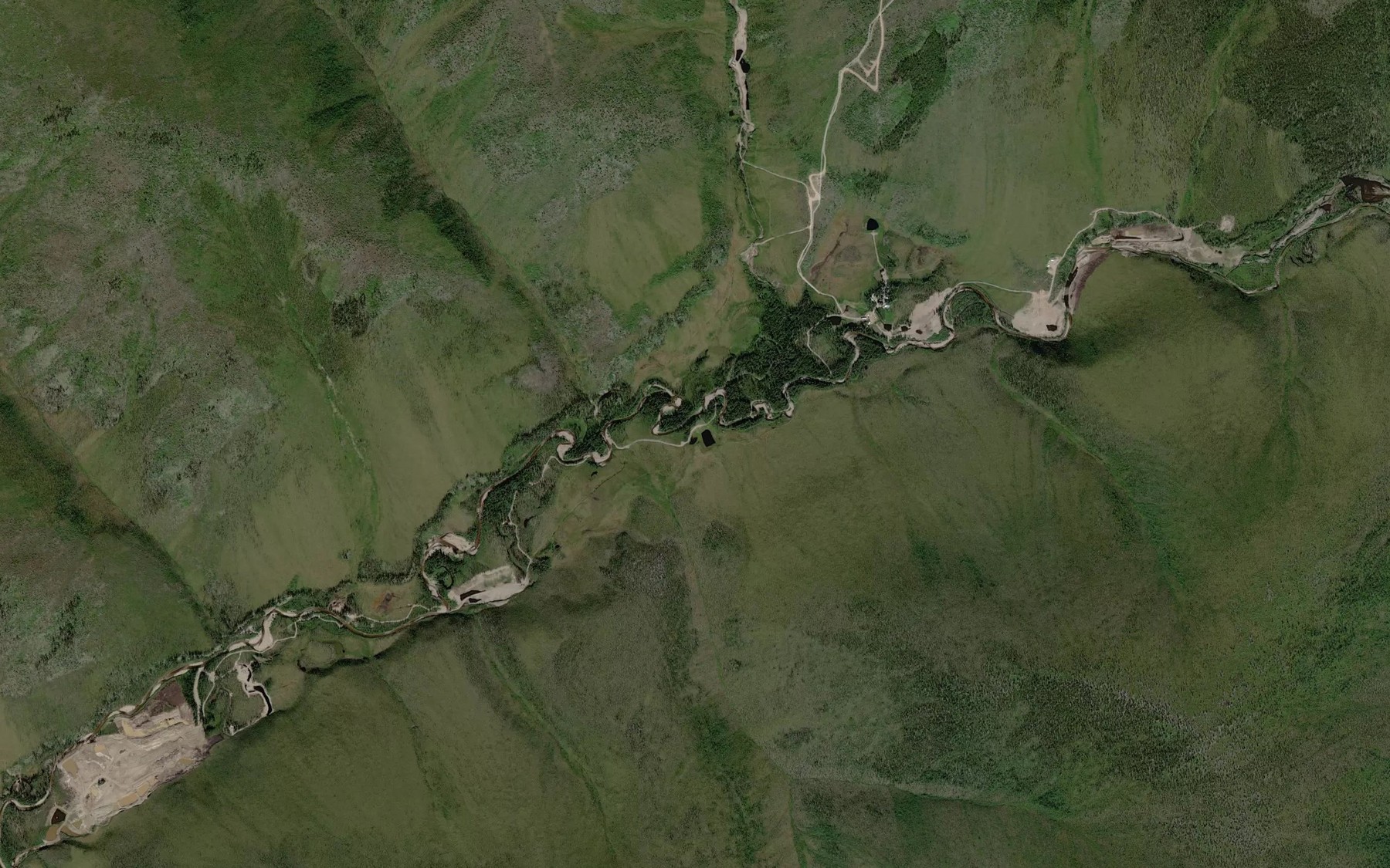 Satellite map of the Juneau Creek