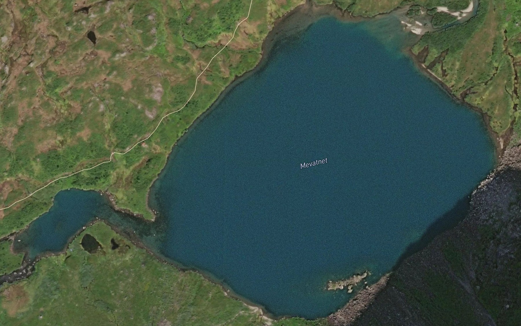 Satellite map of the Mevatnet