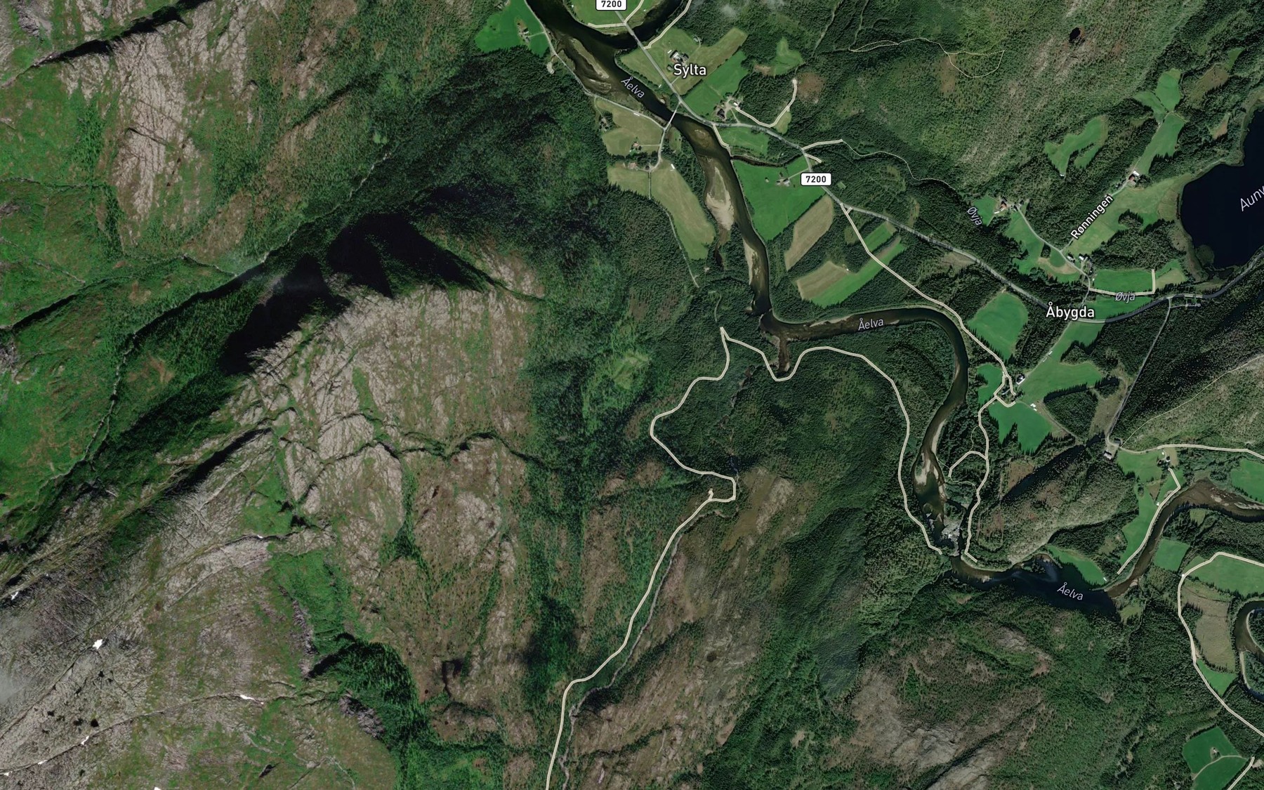 Satellite map of the Kvernbekken