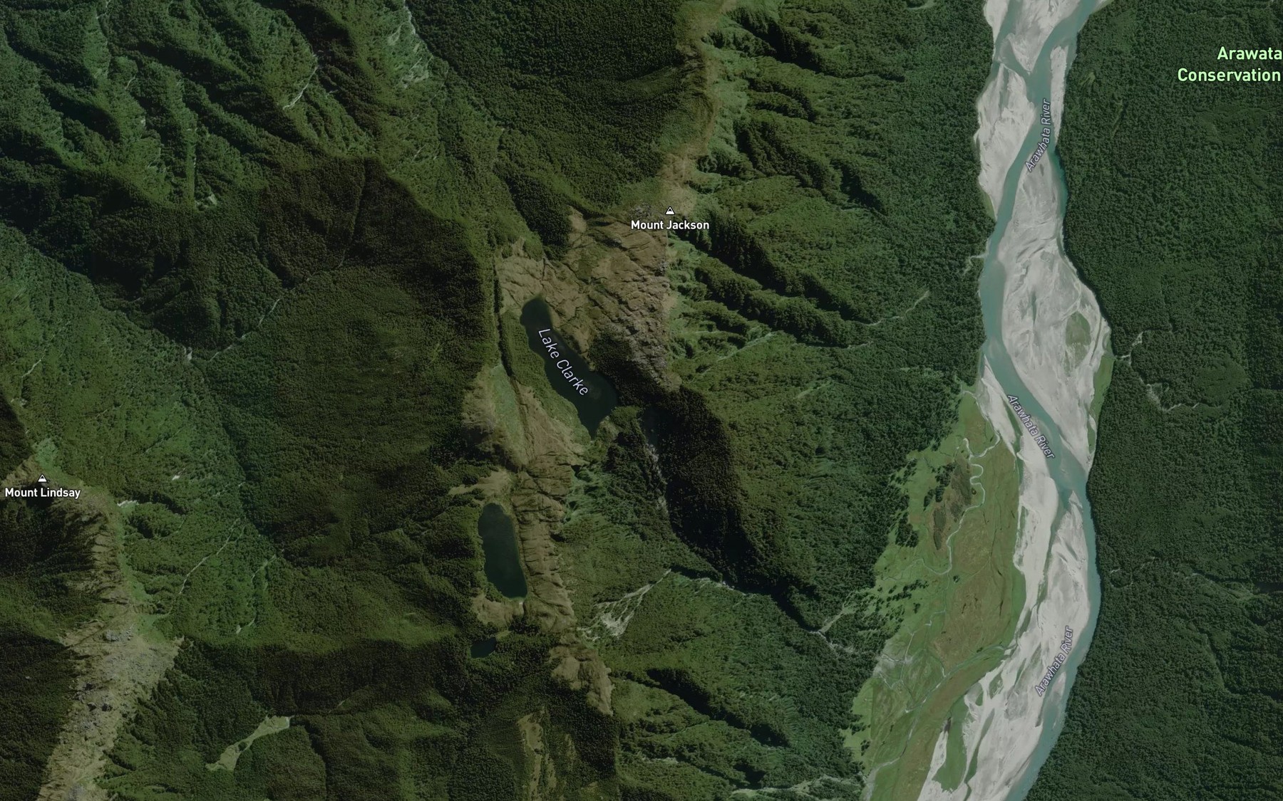 Satellite map of the Notch Creek