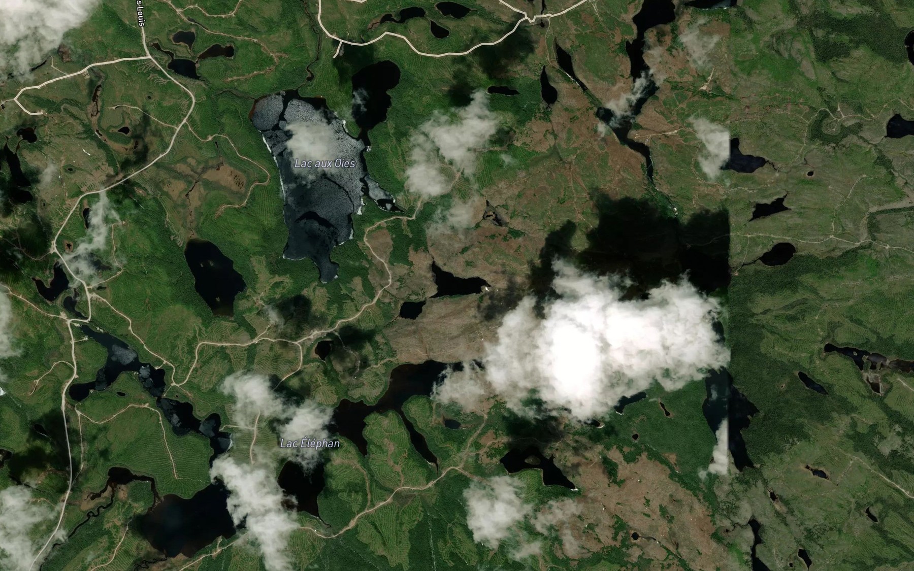 Satellite map of the Lac Gertrude