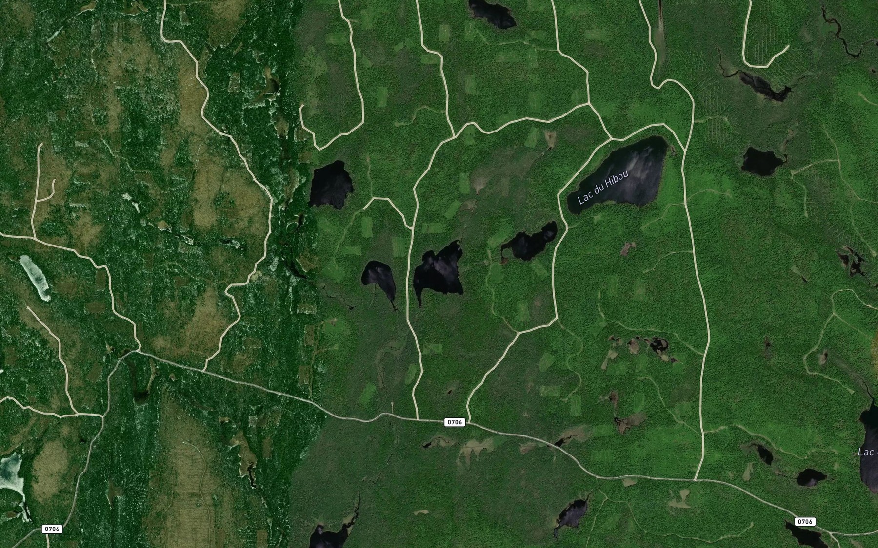Satellite map of the Lac Fournier