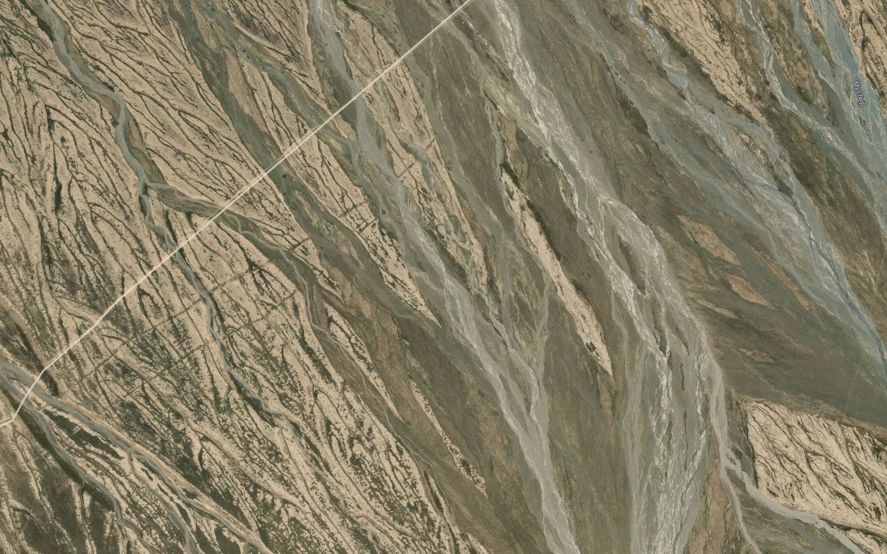 Satellite map of the Kyzylsu