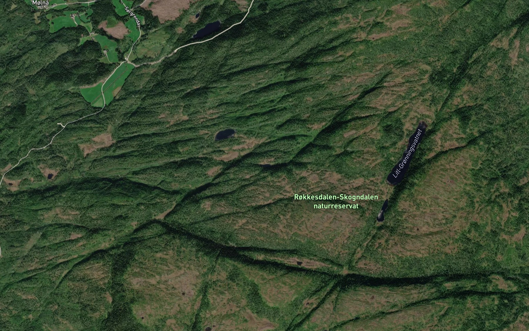 Satellite map of the Bokktjonna