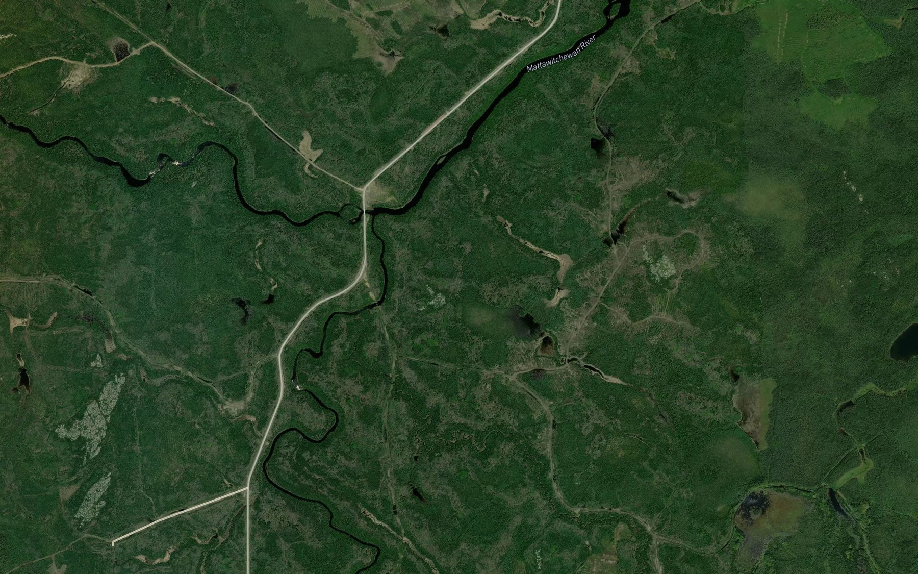 Satellite map of the Caithness Creek