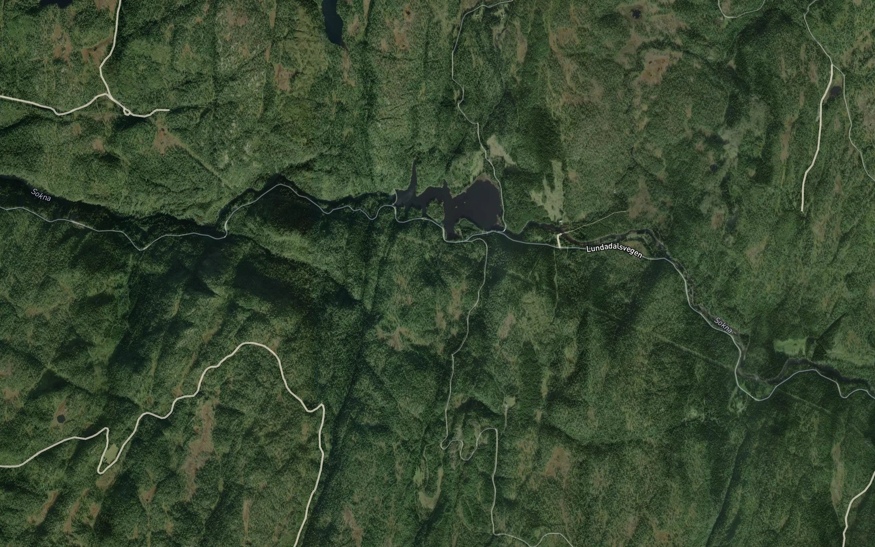 Satellite map of the Sjefflibekken